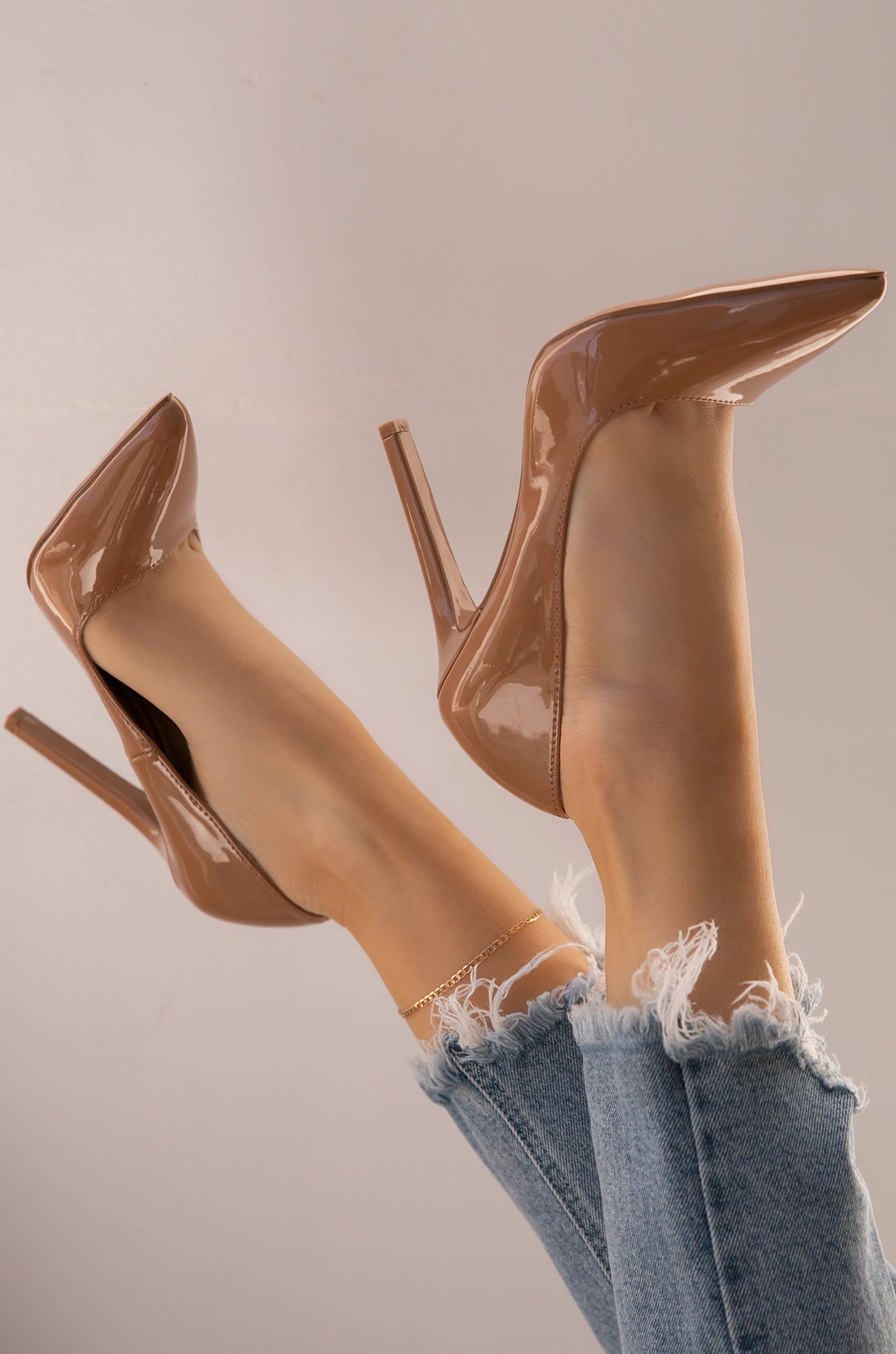 Internet Celebrity High Heel Pumps - Tan sold by Miss Lola