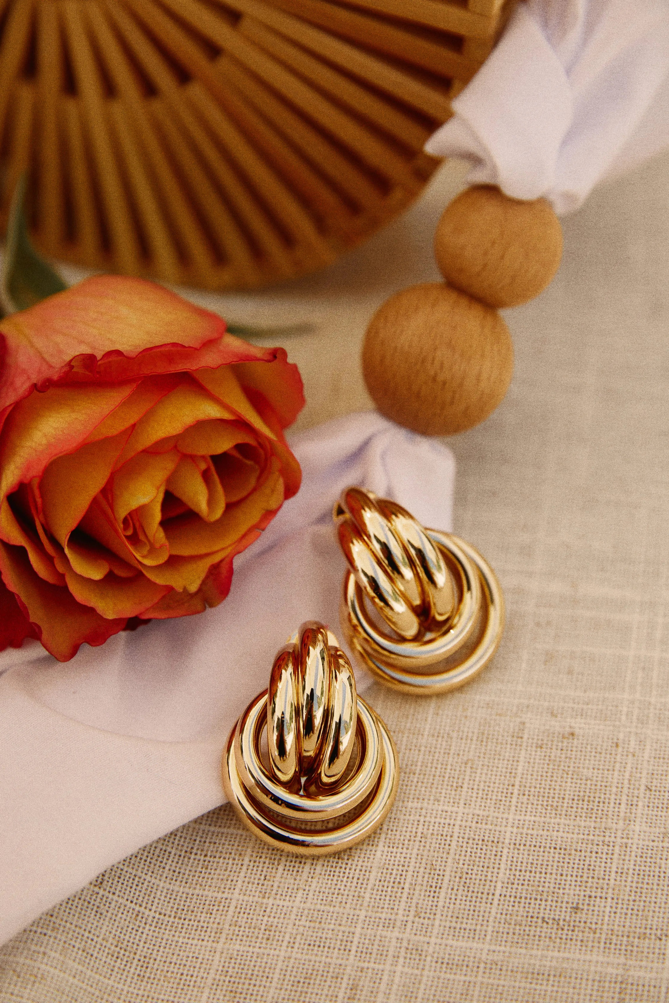 Mary Chunky Earring - Gold sold by Miss Lola product image thumbnail 3