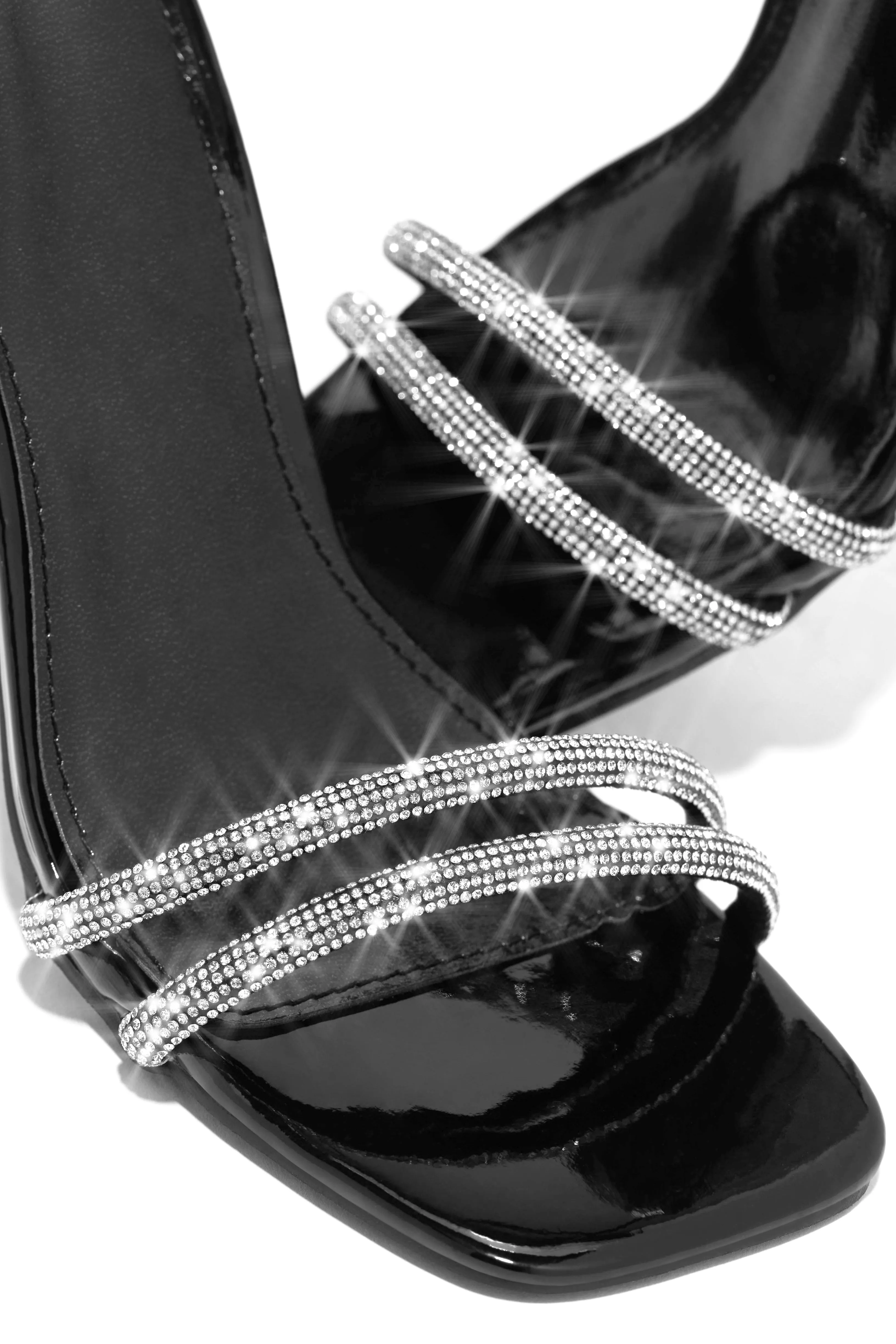 Celebrate You Embellished Triangle Block Heels - Black sold by Miss Lola product image thumbnail 2