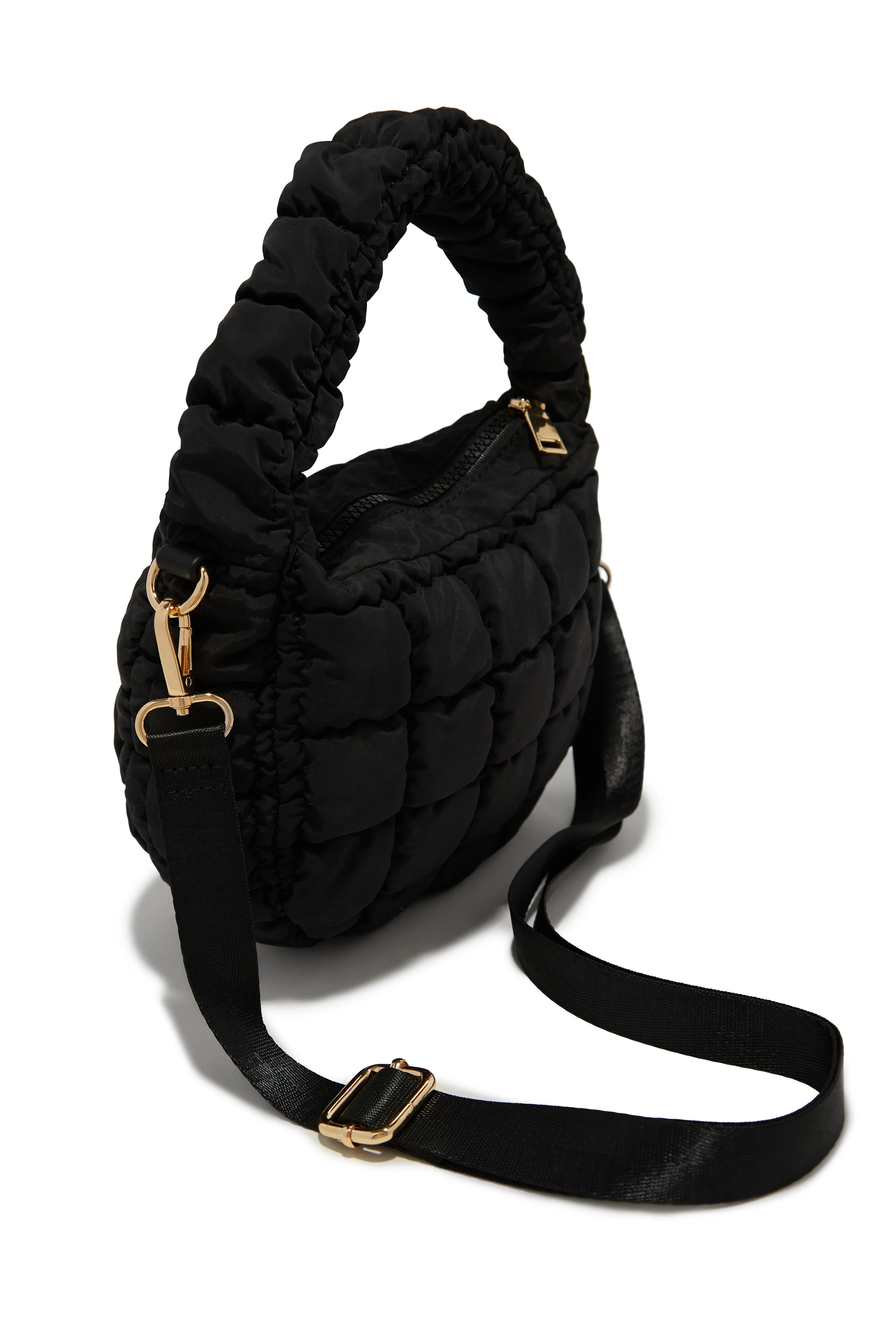 Carya Quilted Crossbody Bag - Black sold by Miss Lola product image thumbnail 3