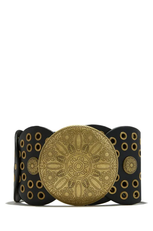 Amyria Chunky Statement Belt - Black sold by Miss Lola