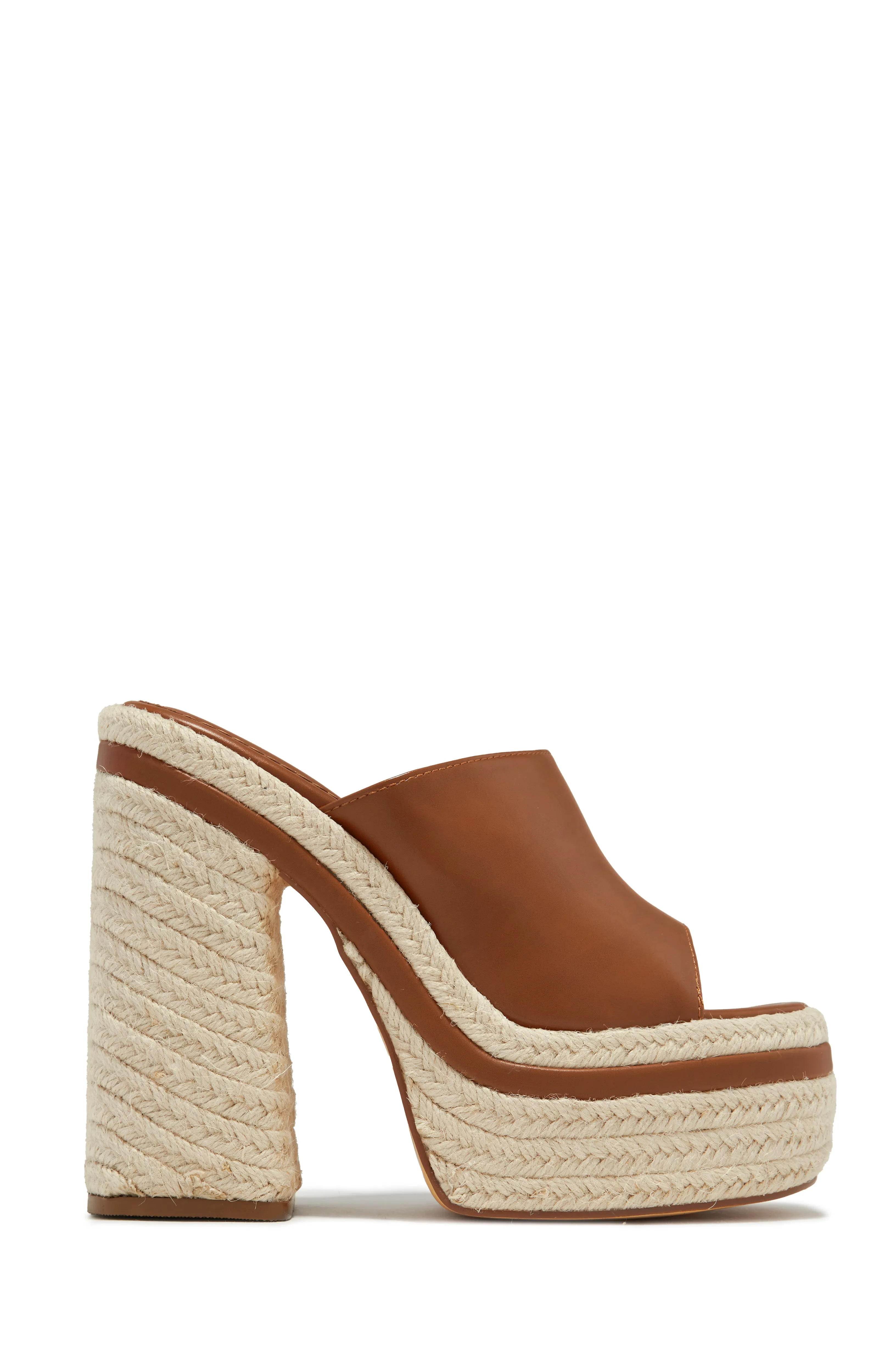 Weekend Attire Platform Block Heel Mules - Tan sold by Miss Lola product image thumbnail 5