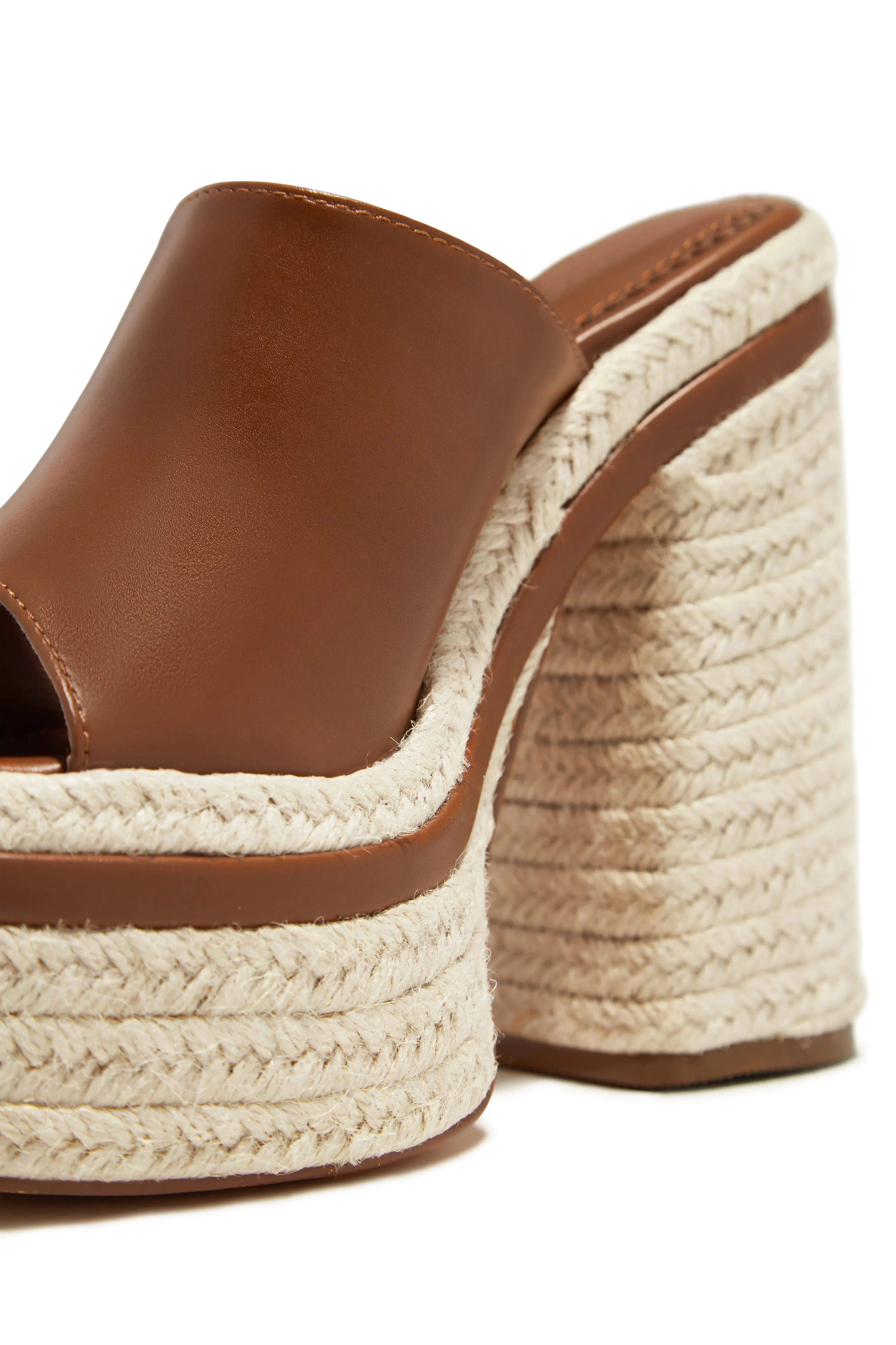 Weekend Attire Platform Block Heel Mules - Tan sold by Miss Lola product image thumbnail 3