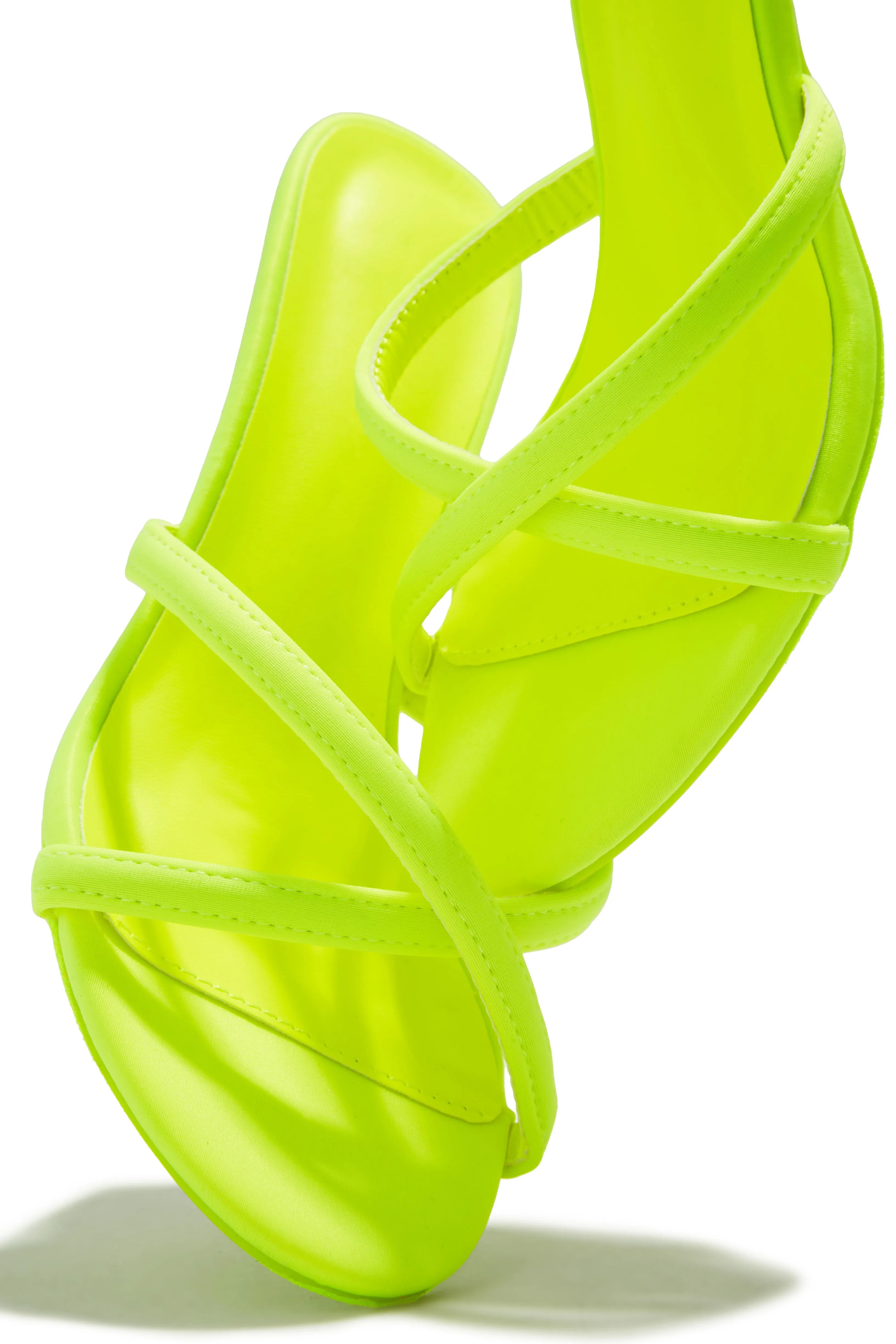 Aylina Kitten Heel Mules - Yellow sold by Miss Lola product image thumbnail 3