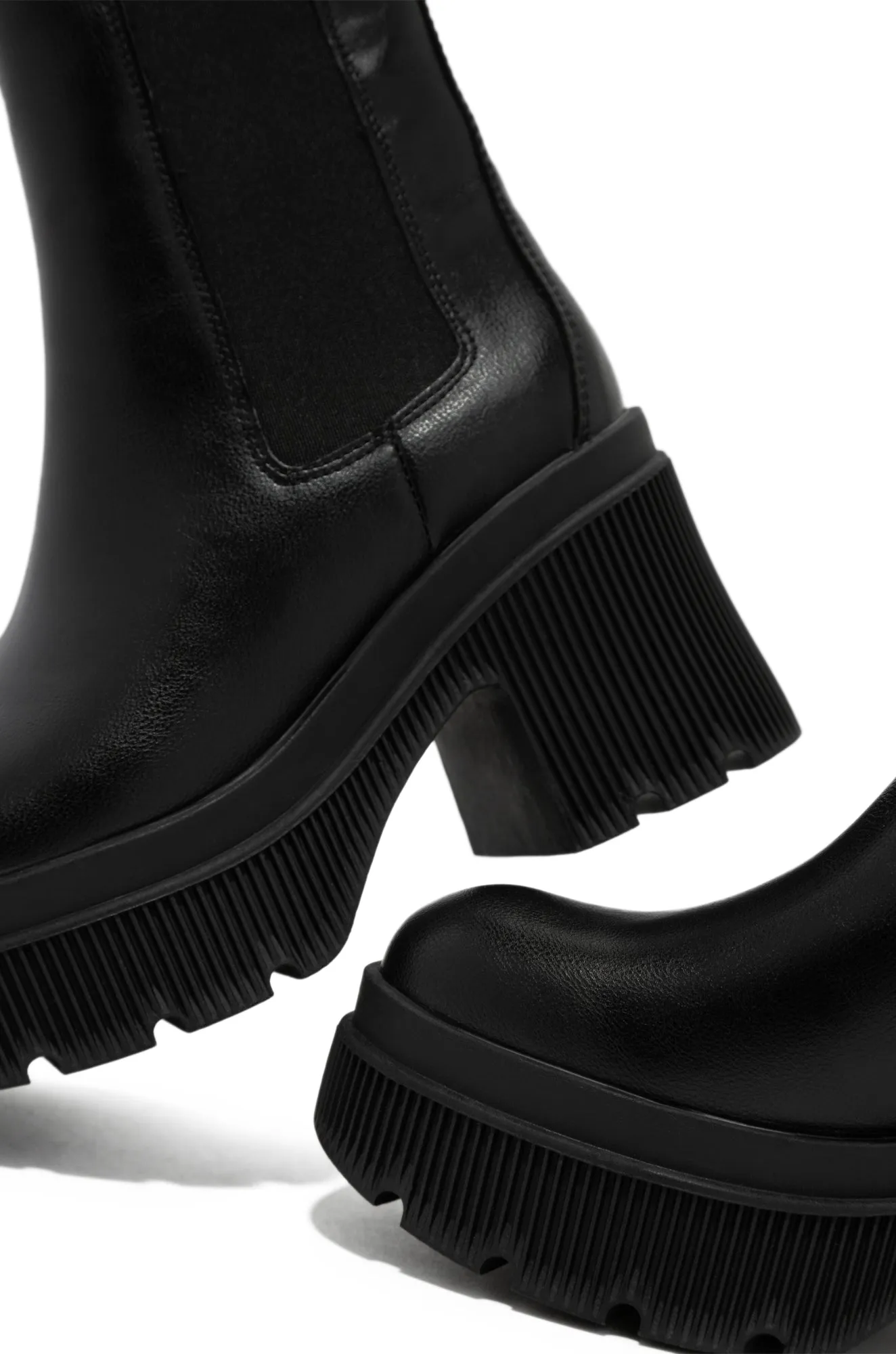 Addicted To You Platform Ankle Boots - Black sold by Miss Lola product image thumbnail 5