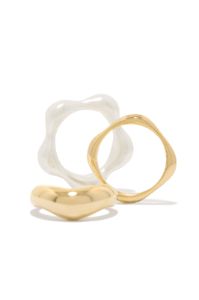 Namina Three Piece Brass Ring Set - Gold sold by Miss Lola