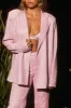 Birthday Suit Padded Shoulder Blazer - Pink sold by Miss Lola