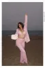 Birthday Suit Padded Shoulder Blazer - Pink sold by Miss Lola