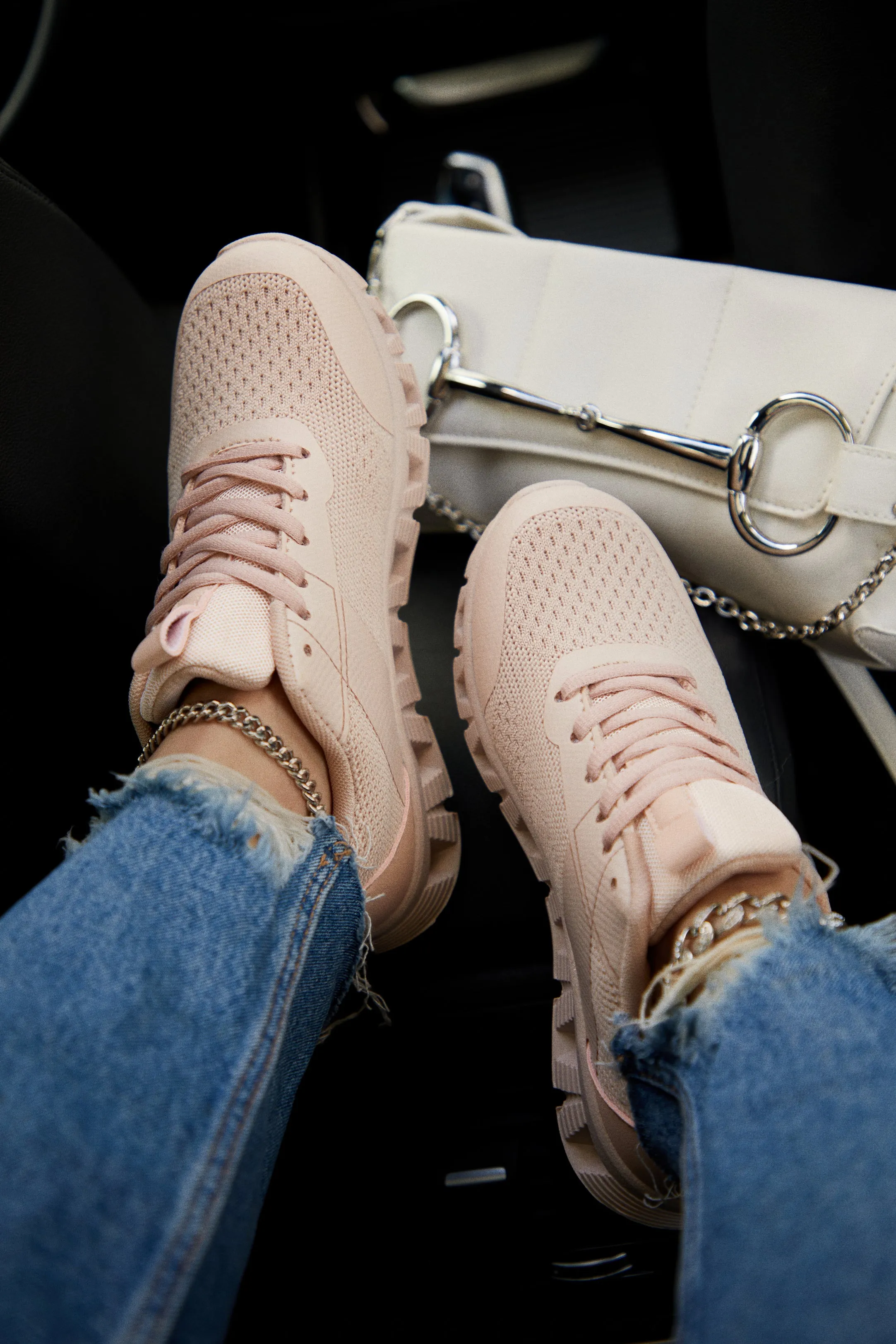 Jet Setter Lace Up Sneakers - Pink sold by Miss Lola product image thumbnail 3
