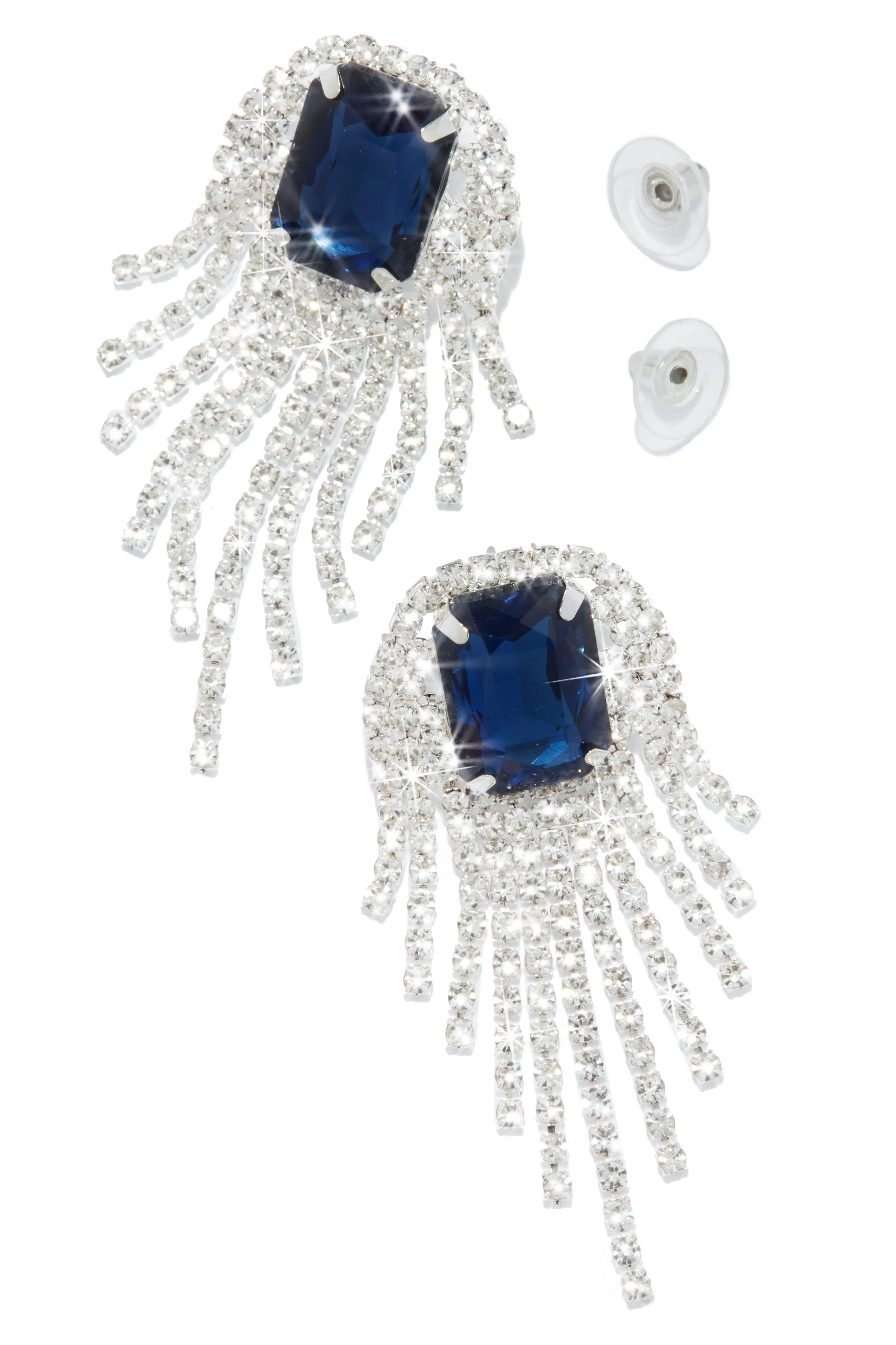 Tatiana Embellished Dangle Earring - Blue sold by Miss Lola product image thumbnail 3