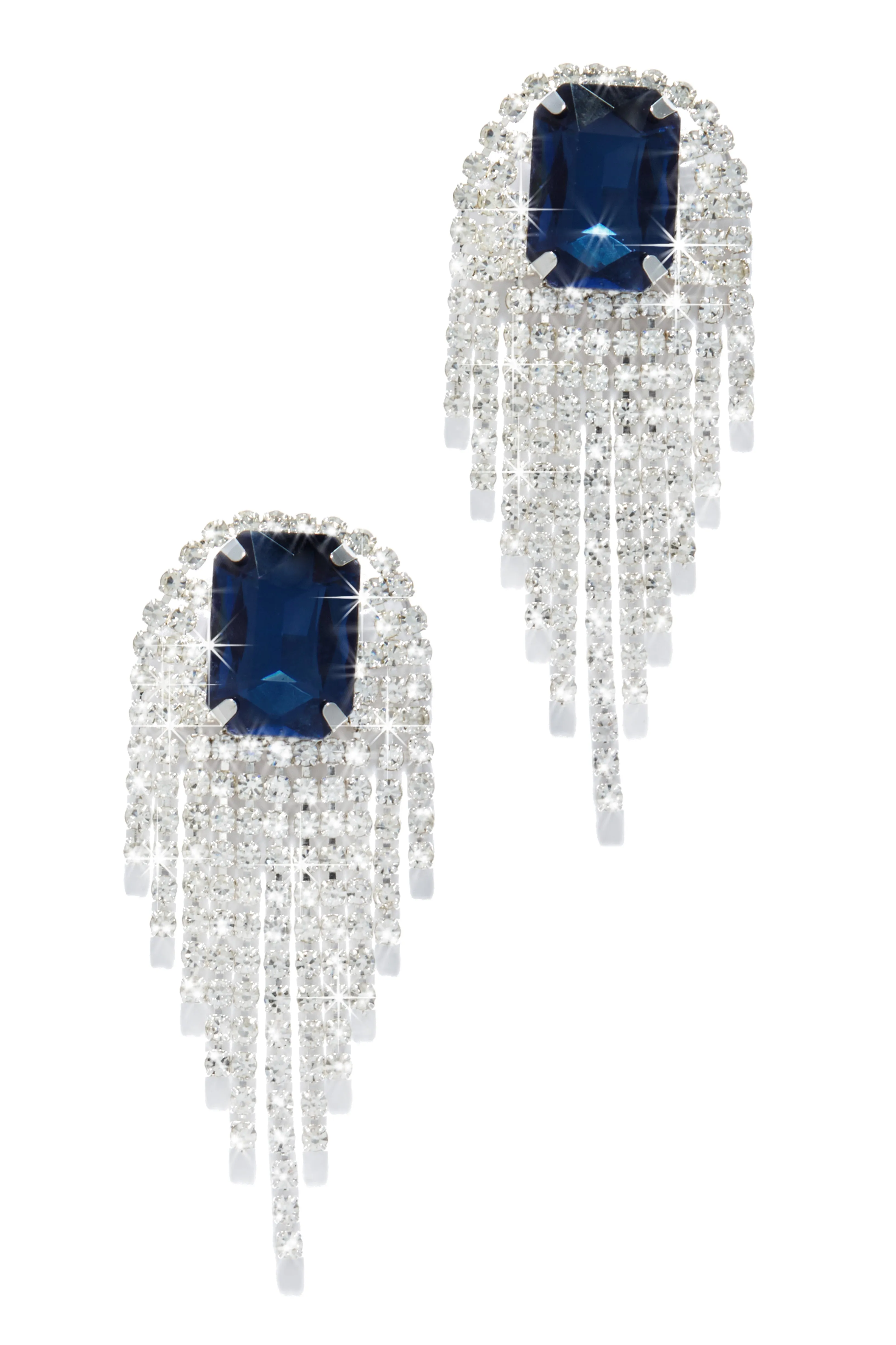 Tatiana Embellished Dangle Earring - Blue sold by Miss Lola product image thumbnail 4