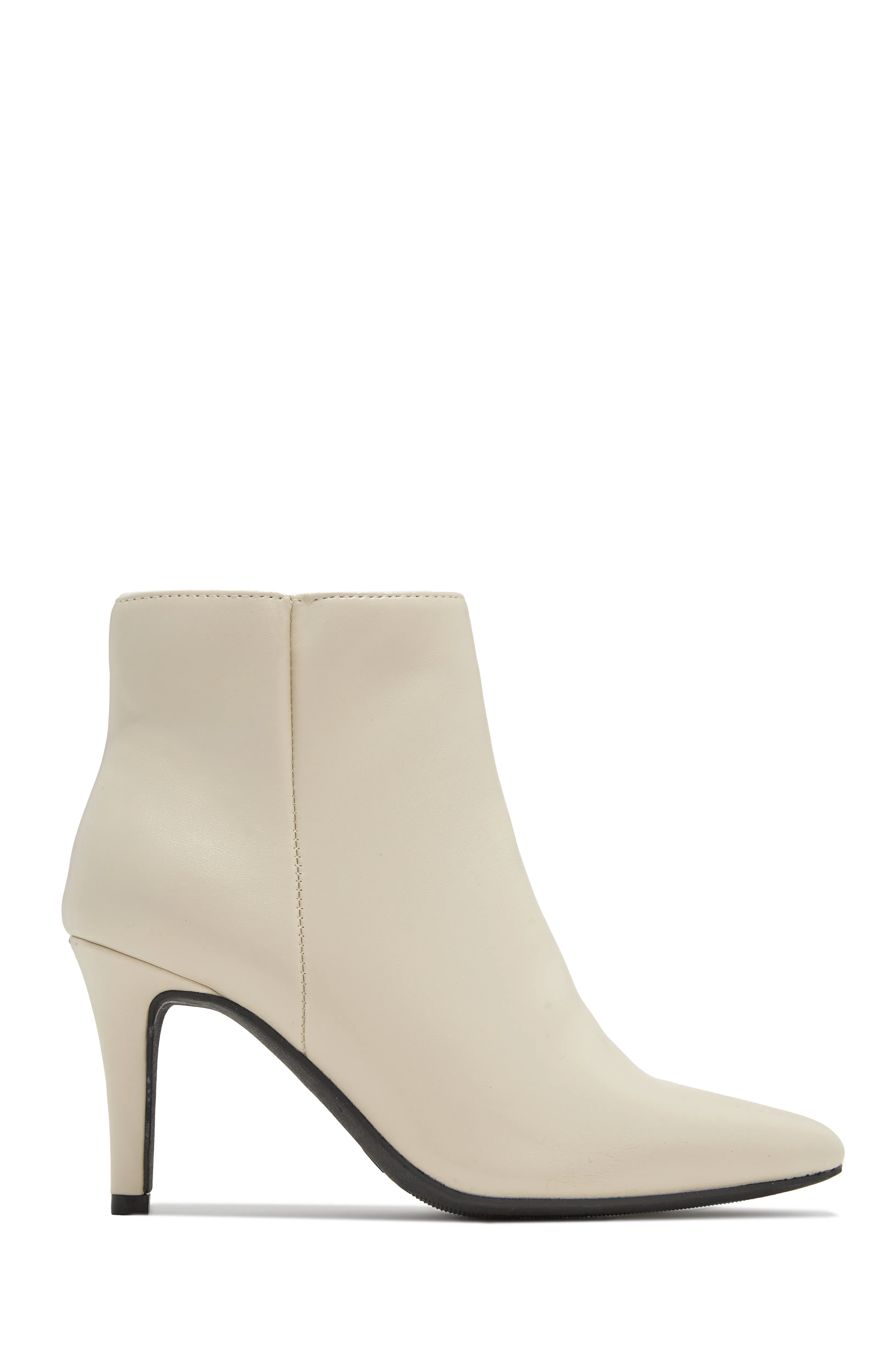 Alanah Mid Heel Ankle Boots - Bone sold by Miss Lola product image thumbnail 4