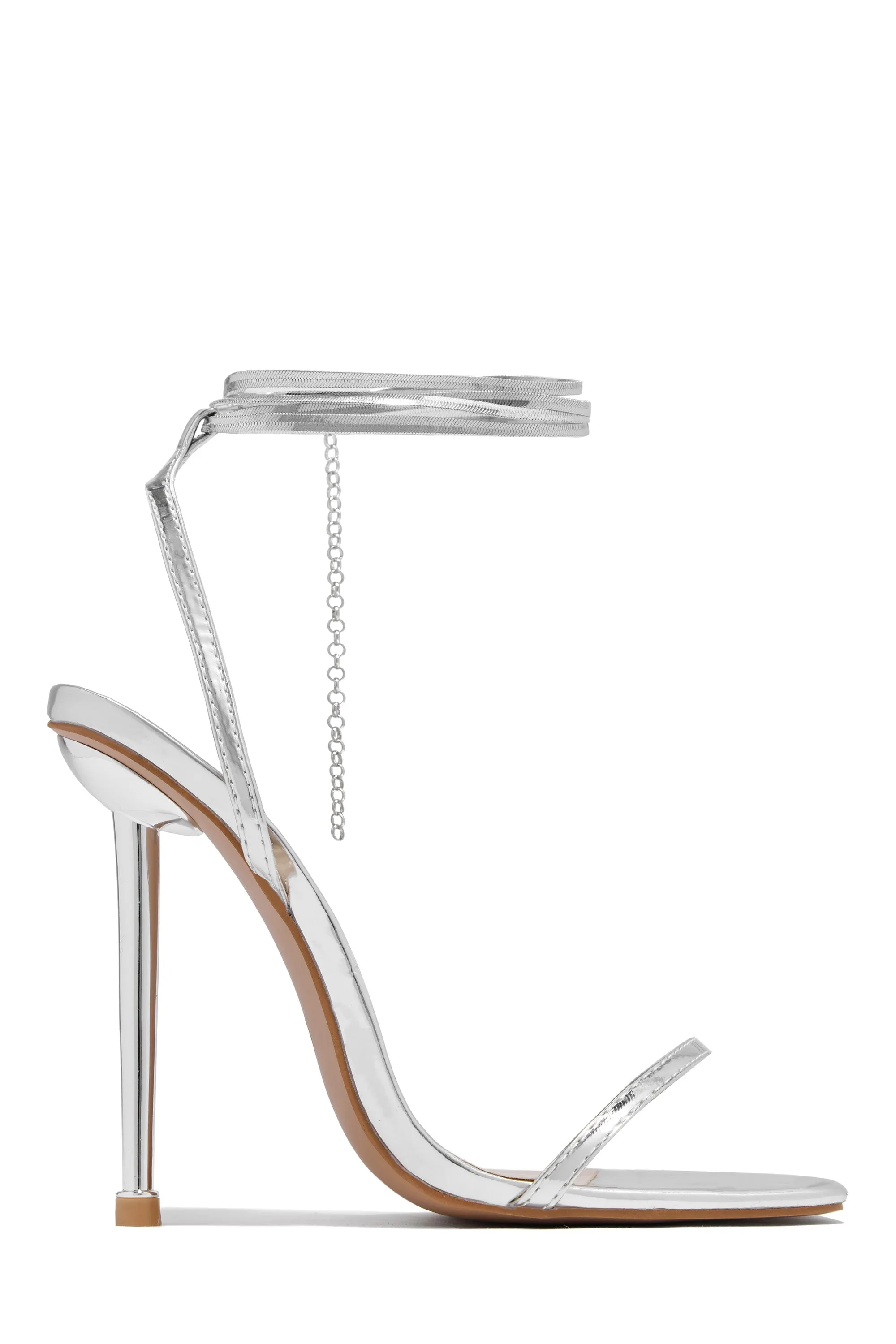 Perfect Affair Single Sole High Heels - Silver sold by Miss Lola product image thumbnail 3