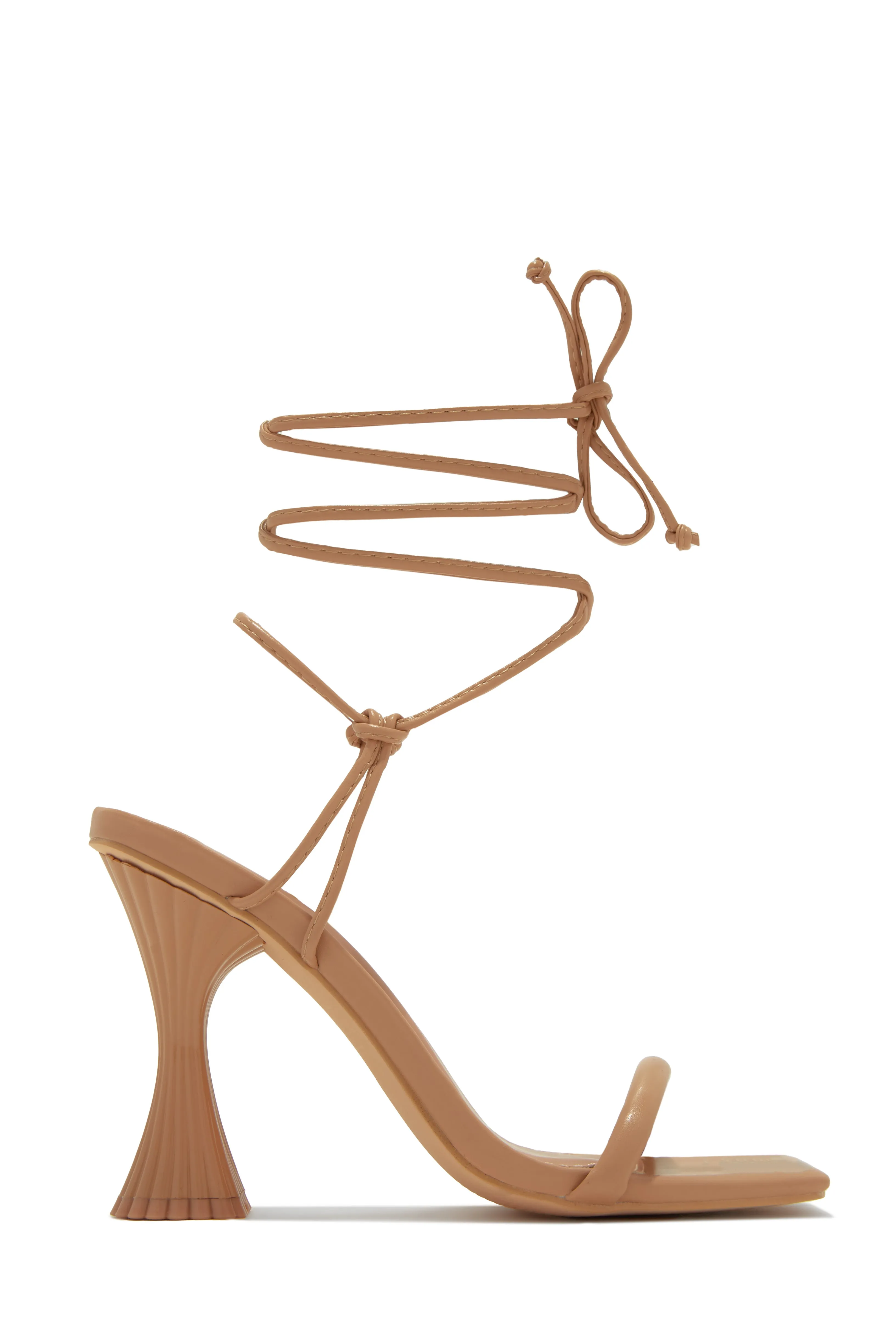 Idalia Lace Up Heels - Nude sold by Miss Lola