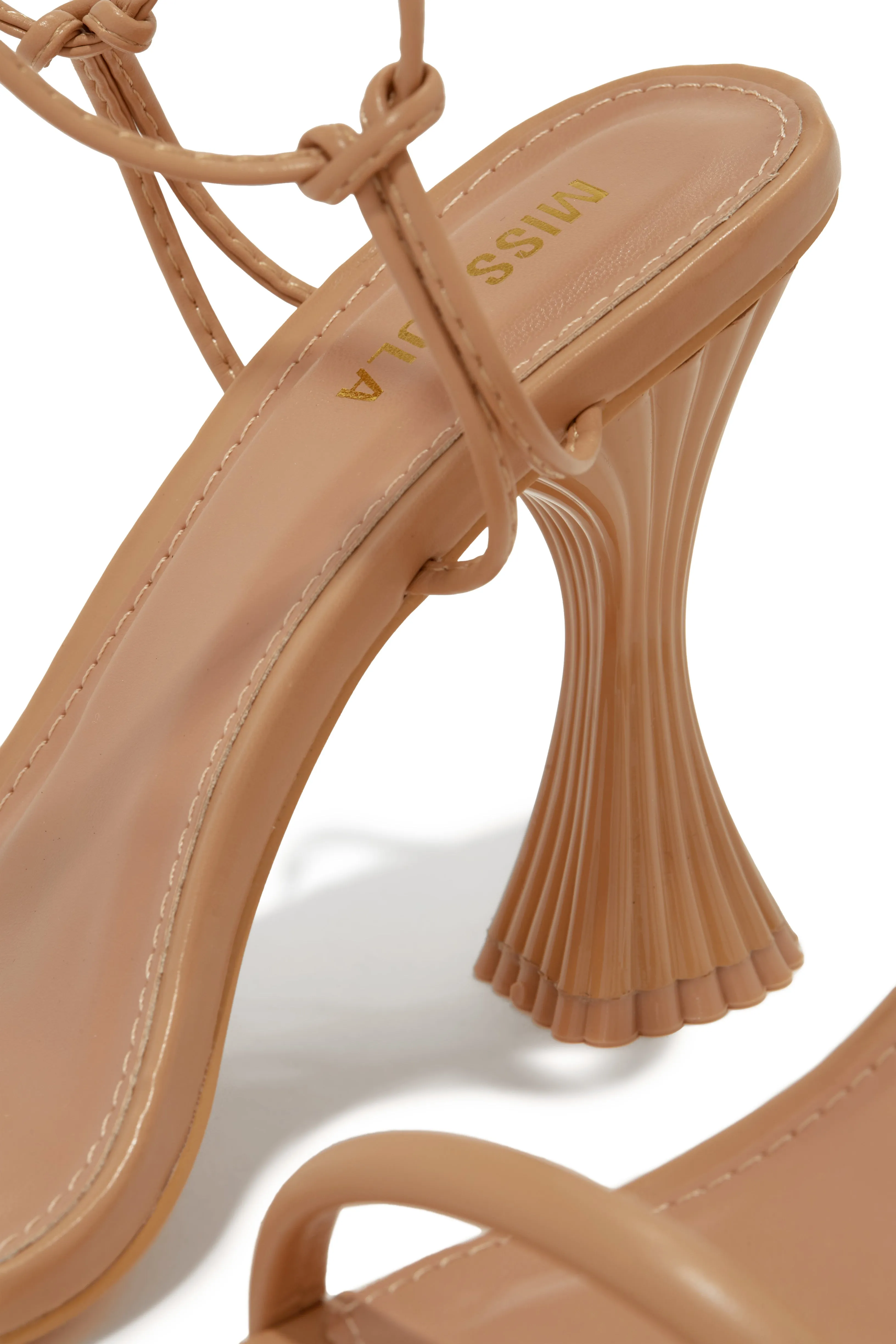 Idalia Lace Up Heels - Nude sold by Miss Lola product image thumbnail 3