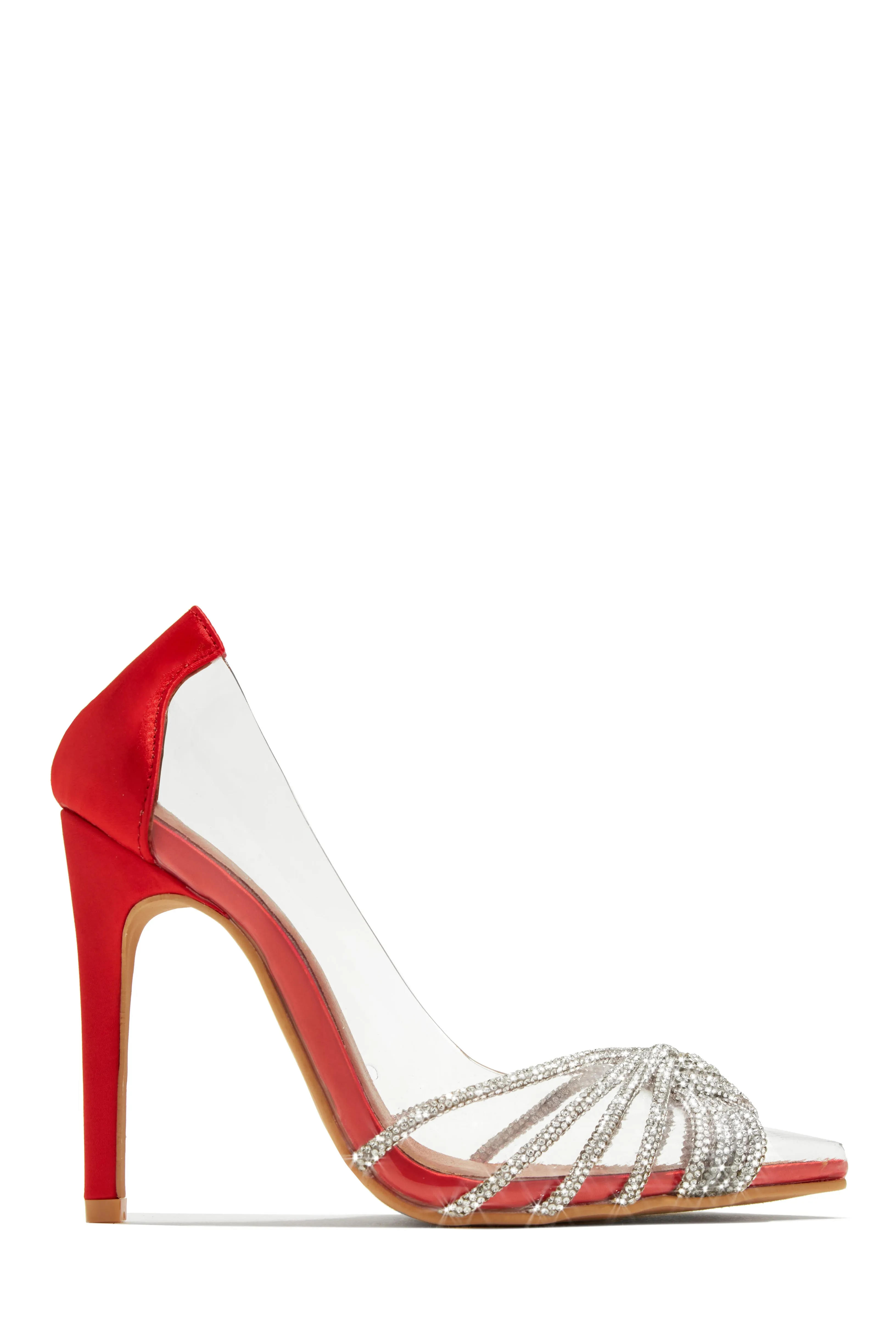 Champagne Toast Embellished Pointed Toe Pumps - Red sold by Miss Lola product image thumbnail 3