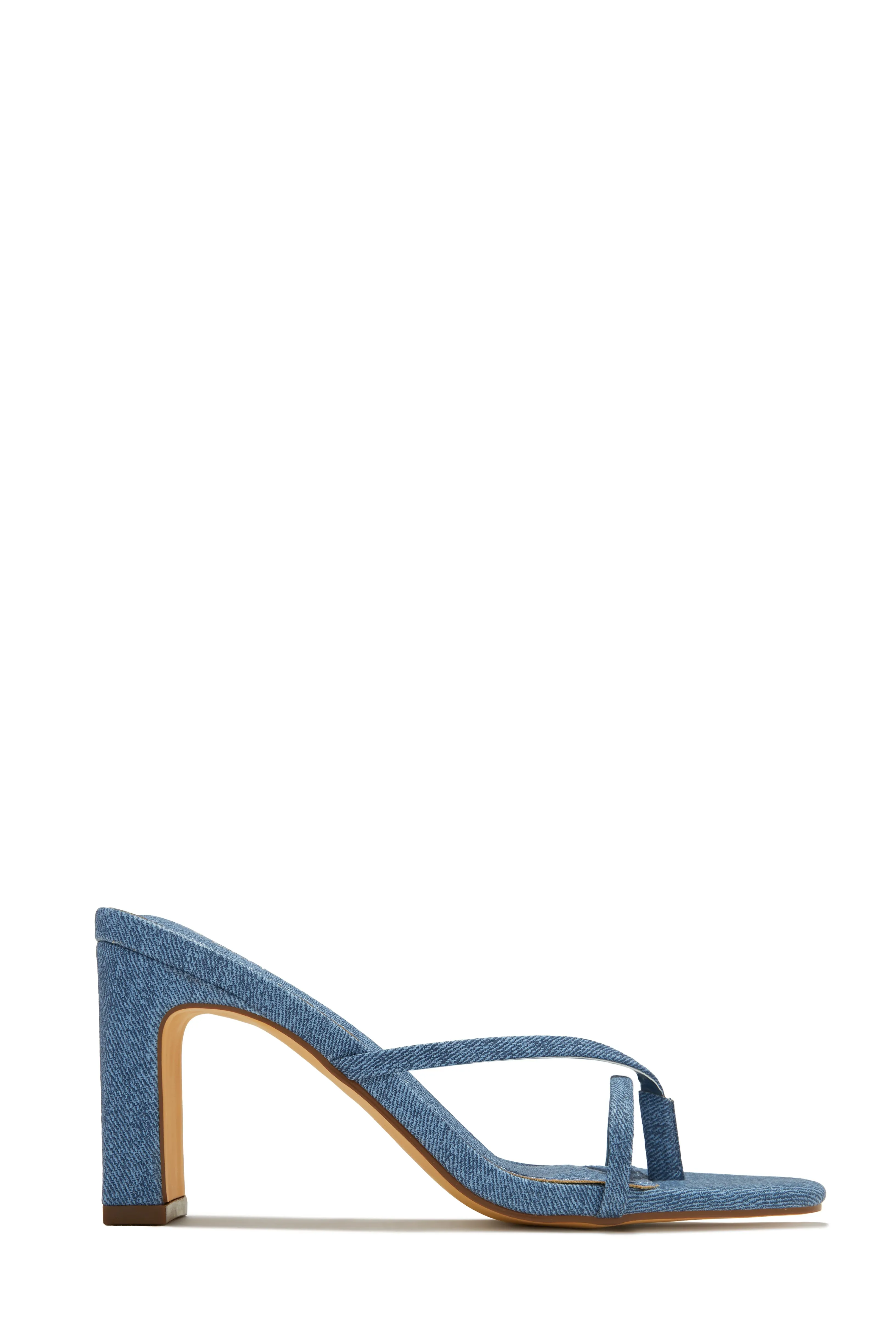Jiani Mid Heel Mules - Denim sold by Miss Lola product image thumbnail 5