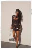 Alena Long Sleeve Mini Dress - Rose Gold sold by Miss Lola