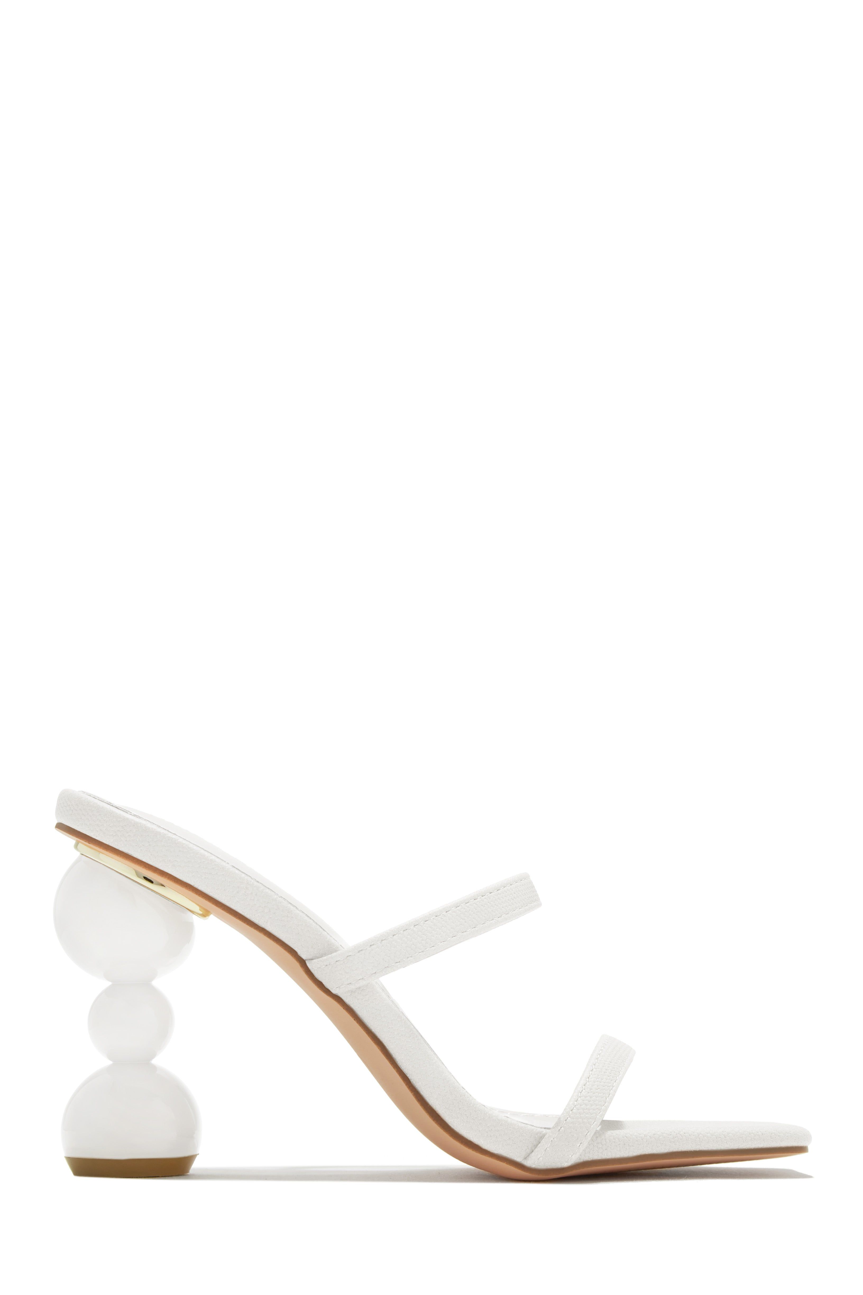 Out Tonight High Heel Mules - White sold by Miss Lola product image thumbnail 4