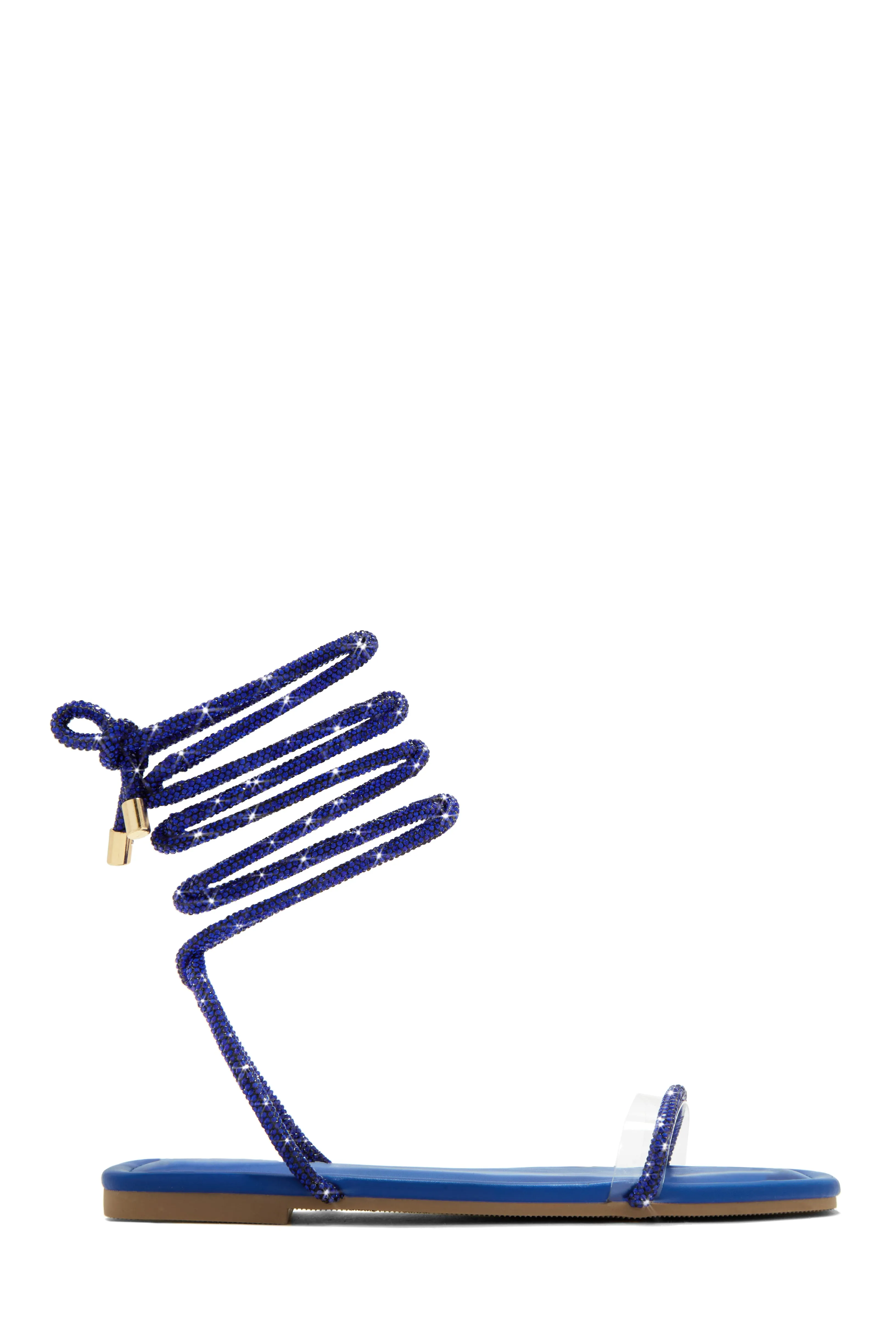 Aruba Island Embellished Lace Up Sandals - Blue sold by Miss Lola product image thumbnail 5