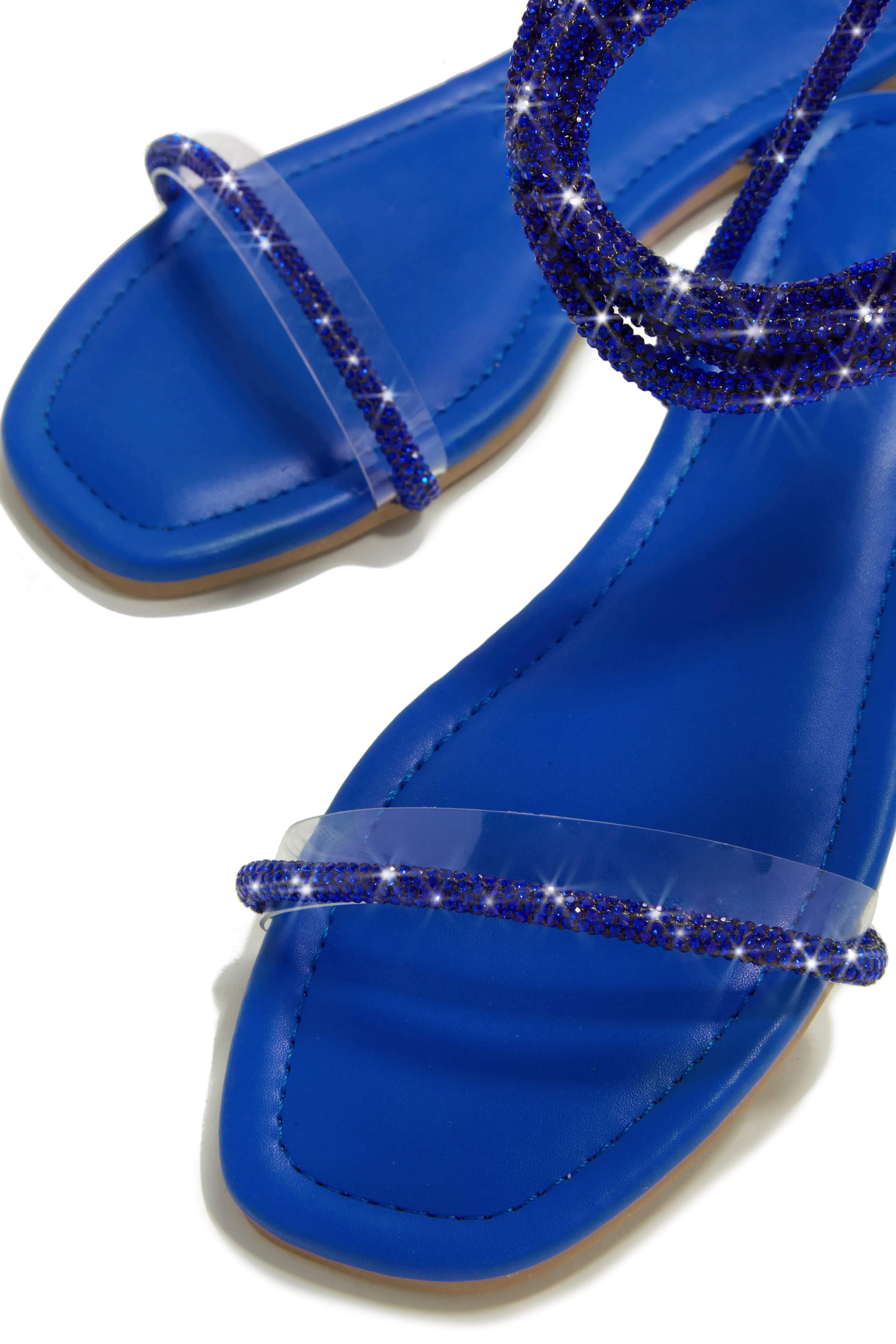 Aruba Island Embellished Lace Up Sandals - Blue sold by Miss Lola product image thumbnail 2