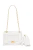 Jessica Clear Flap Over Crossbody Bag - White sold by Miss Lola