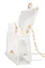 Jessica Clear Flap Over Crossbody Bag - White sold by Miss Lola