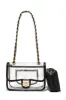 Jessica Clear Flap Over Crossbody Bag - White sold by Miss Lola
