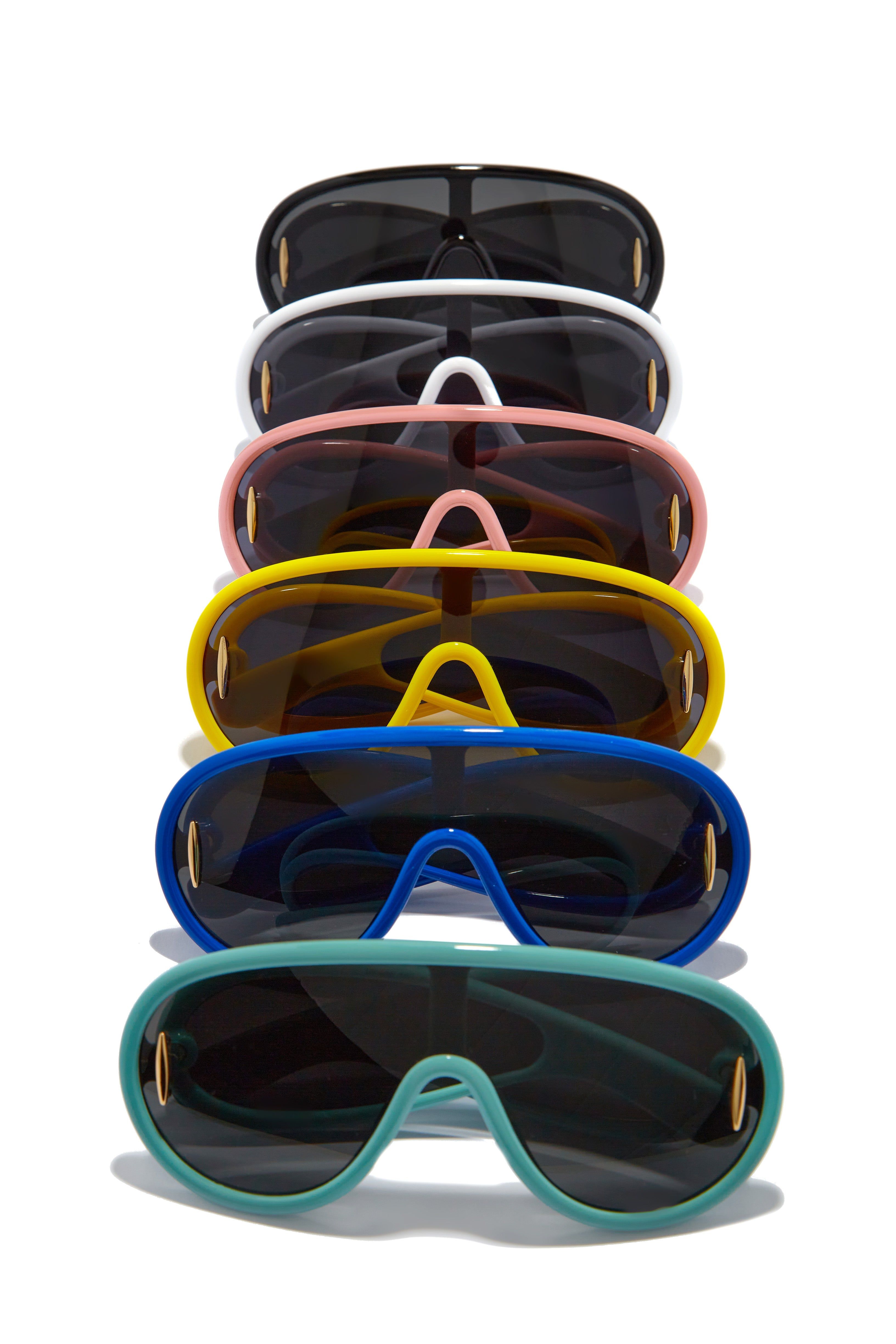 Exposed Oversized Aviator Sunglasses - Blue sold by Miss Lola product image thumbnail 3