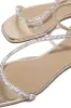 Dream Vacation Embellished Ankle Strap Sandals - Gold sold by Miss Lola