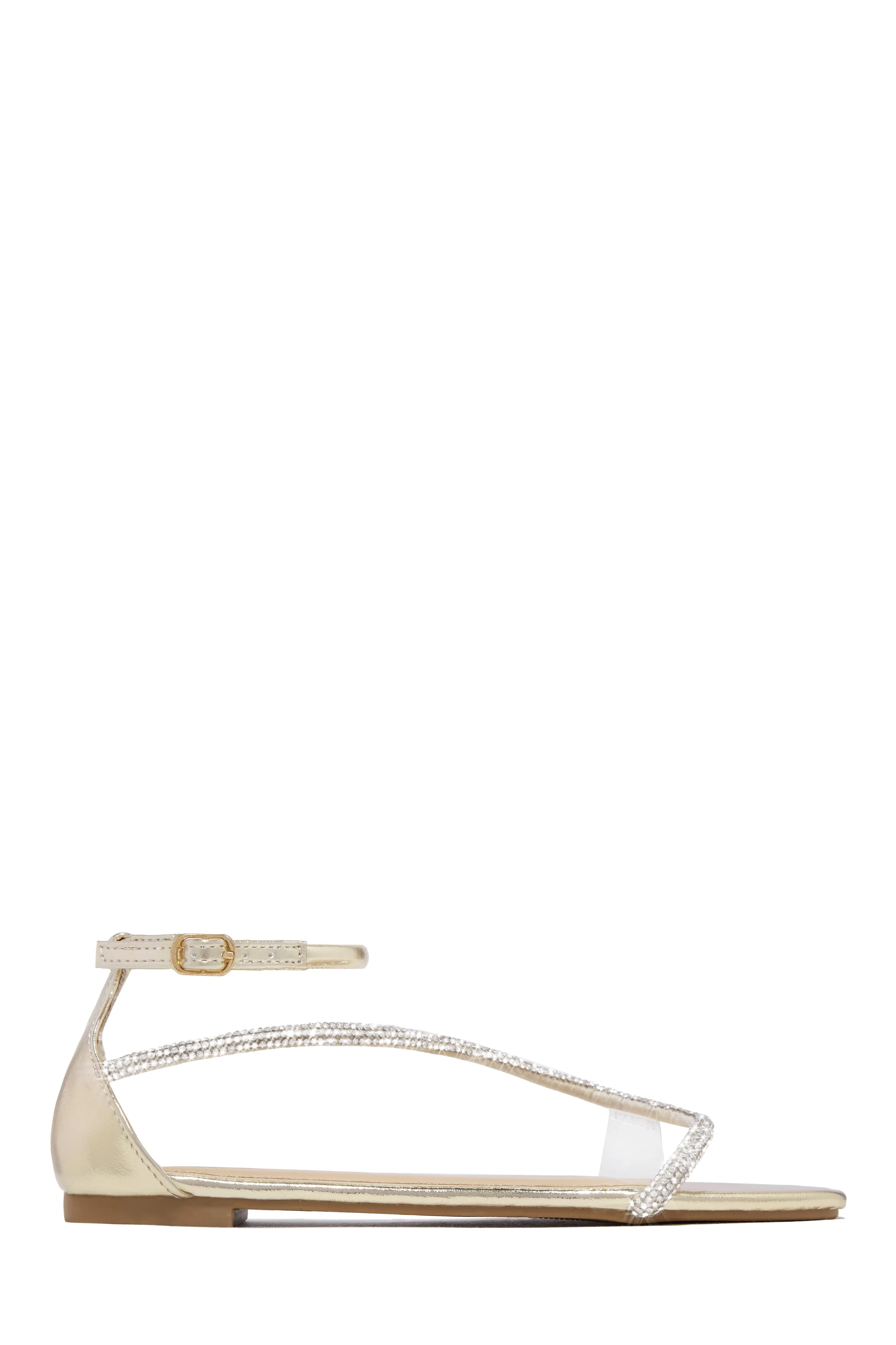 Dream Vacation Embellished Ankle Strap Sandals - Gold sold by Miss Lola product image thumbnail 5