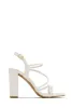 Victoria Block Heels - Ivory sold by Miss Lola