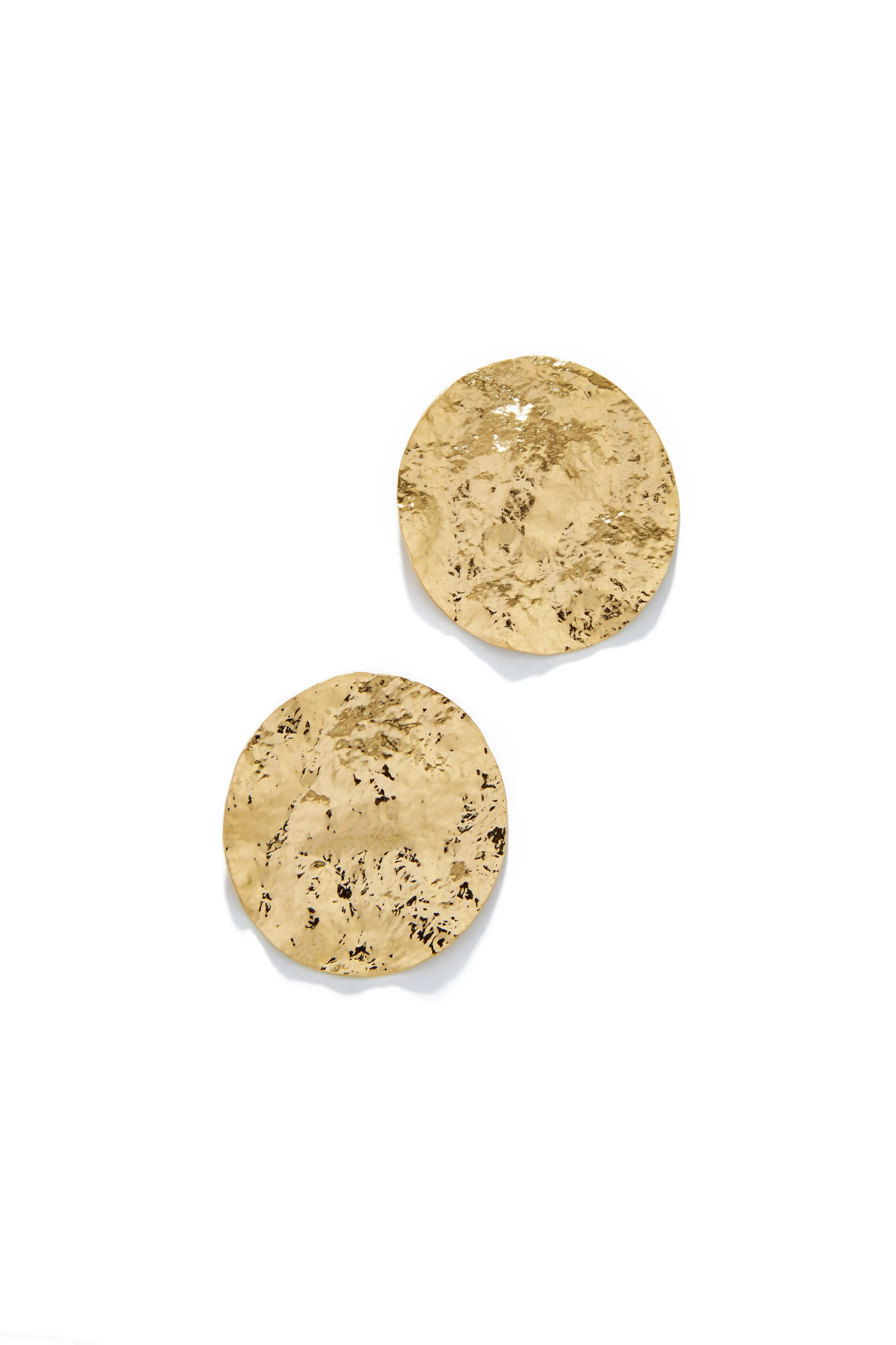 Sol Textured Circle Statement Earring - Gold sold by Miss Lola product image thumbnail 2