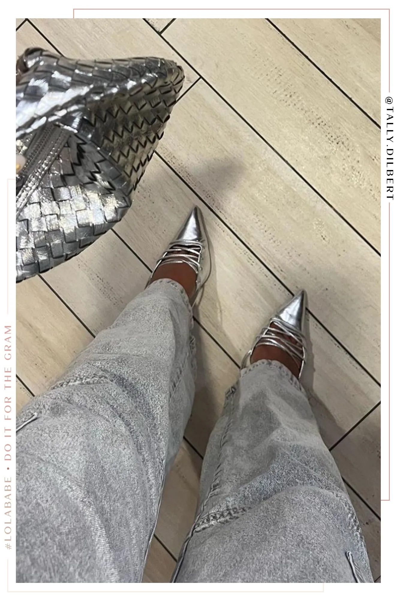 Simone Lace Up High Heel Pumps - Silver sold by Miss Lola product image thumbnail 2