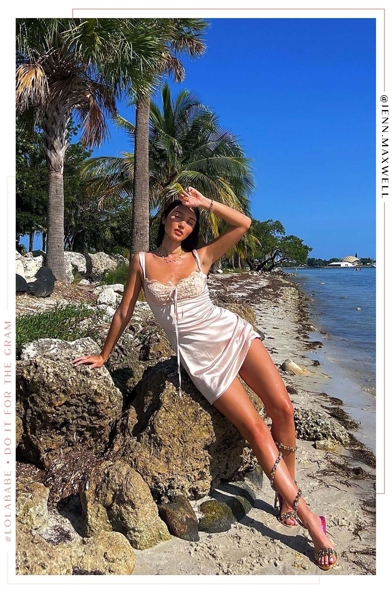 Lucille Lace Mini Dress - Cream sold by Miss Lola product image thumbnail 4