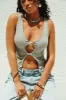 Nicol Snake Chain Necklace - Silver sold by Miss Lola