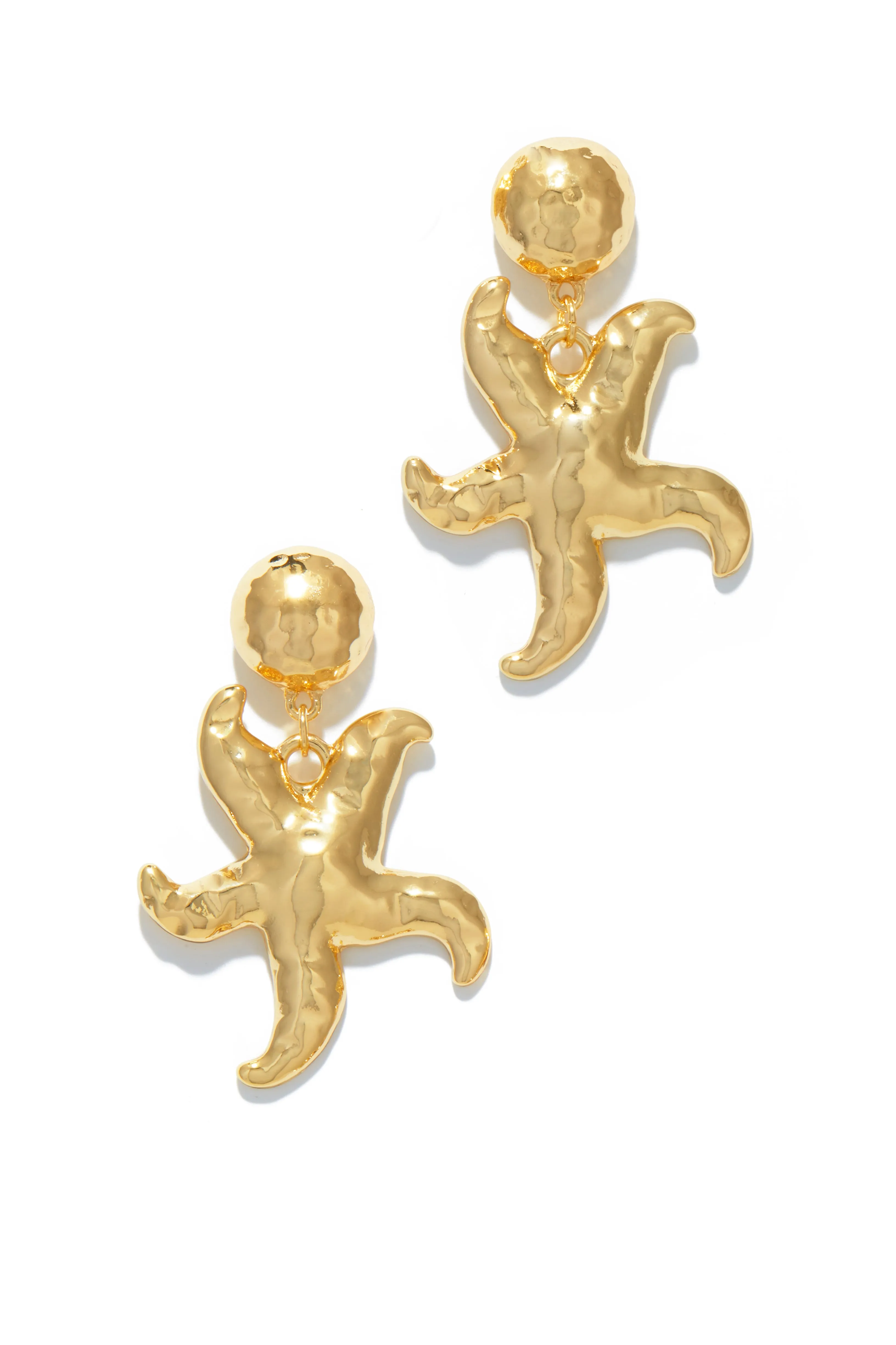 Marina Starfish Statement Earring - Gold sold by Miss Lola