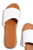 Maui Flat Slip On Sandals - White sold by Miss Lola