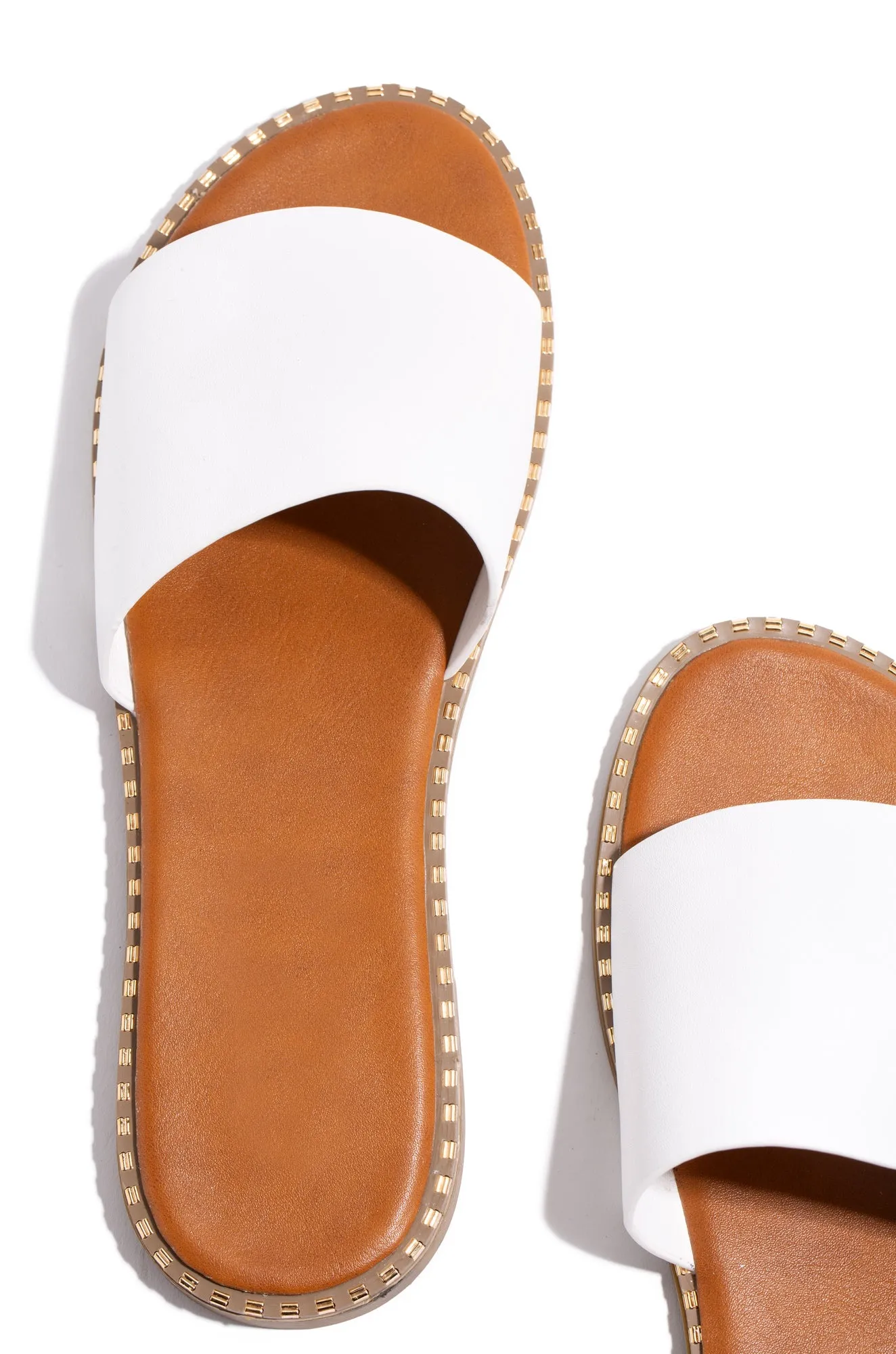 Maui Flat Slip On Sandals - White sold by Miss Lola product image thumbnail 4