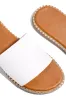 Maui Flat Slip On Sandals - White sold by Miss Lola
