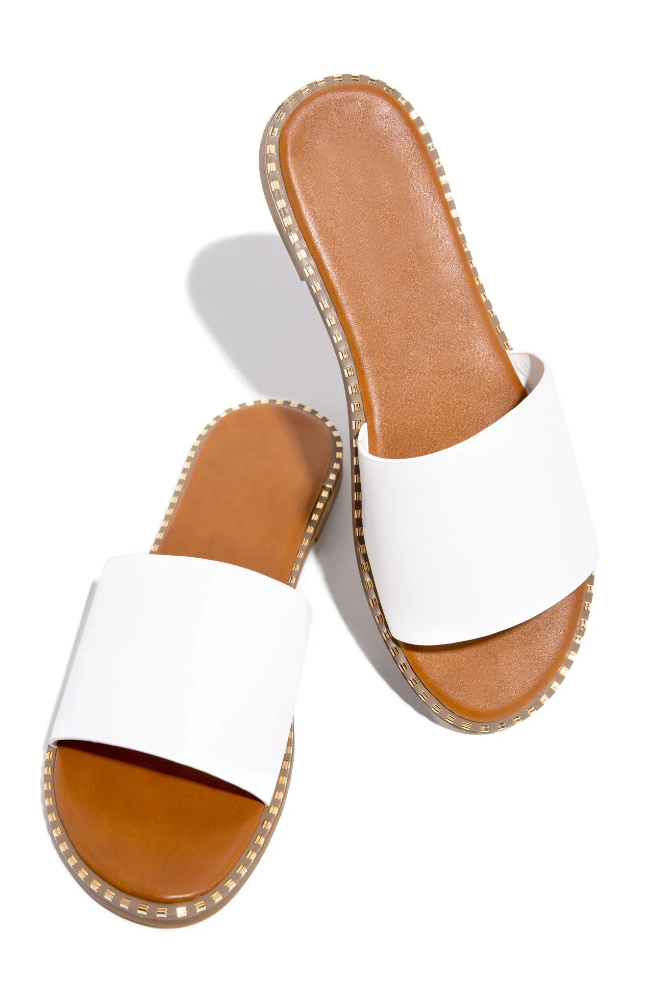 Maui Flat Slip On Sandals - White sold by Miss Lola product image thumbnail 3