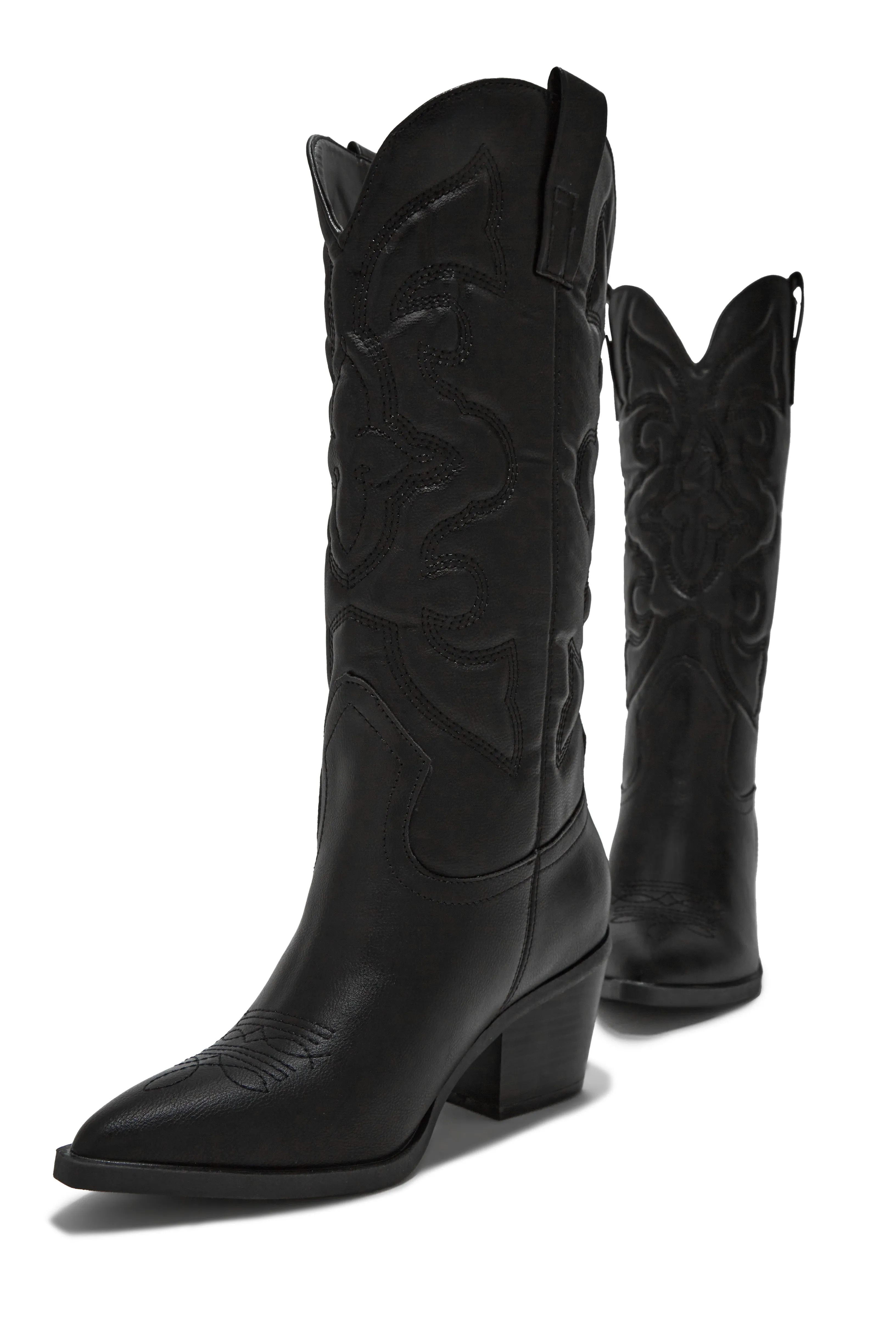 Dylan Western Cowgirl Boots - Black sold by Miss Lola product image thumbnail 5