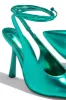 Azriel Lace Up Pumps - Blue sold by Miss Lola