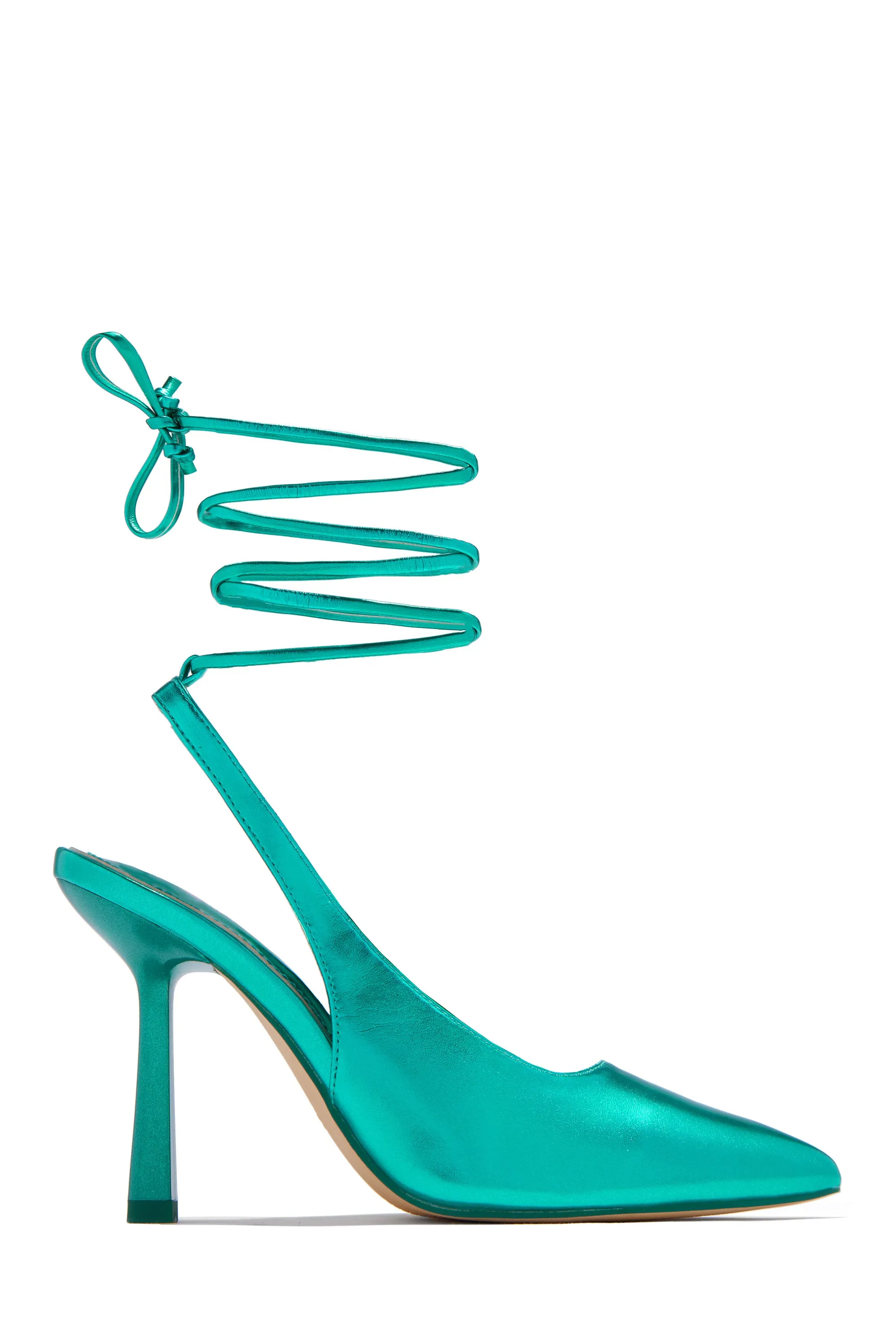 Azriel Lace Up Pumps - Blue sold by Miss Lola