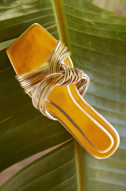 Island Lover Slip On Sandals - Gold sold by Miss Lola