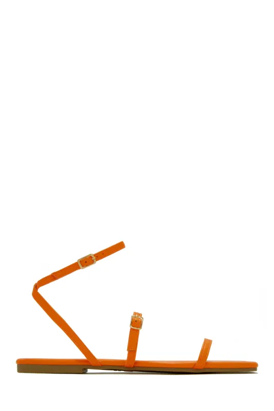 Bali Beach Flat Sandals - Orange sold by Miss Lola