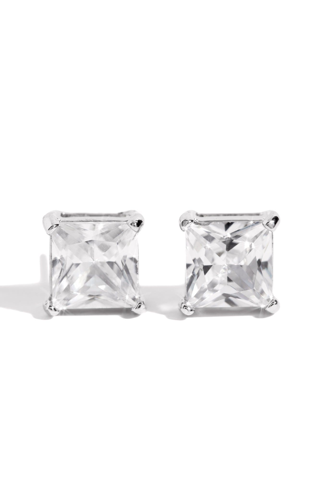 Born To Shine Cubic Zirconia Stud Earring - Silver sold by Miss Lola