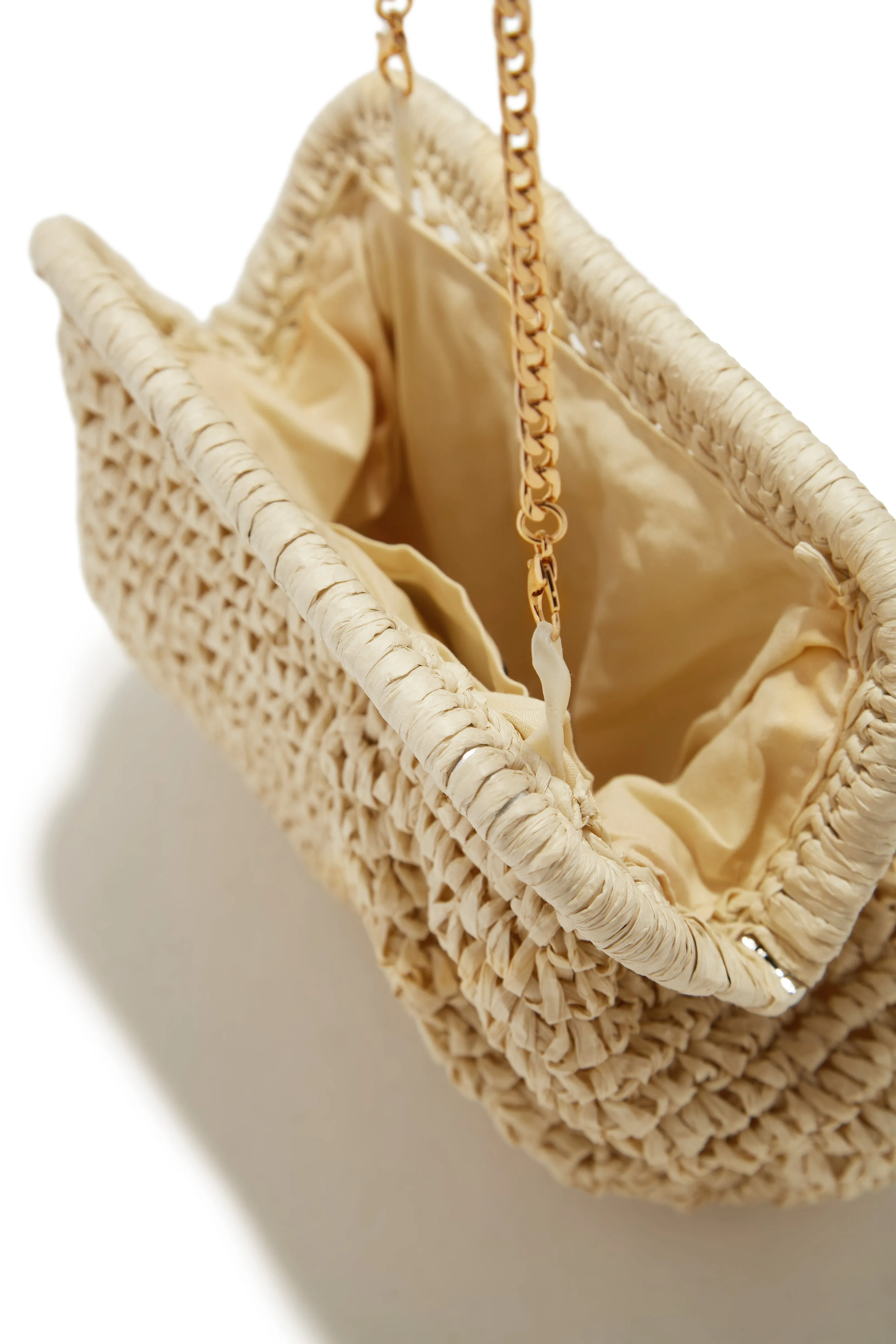 Sea You Soon Woven Straw Crossbody Handbag - Ivory sold by Miss Lola product image thumbnail 5