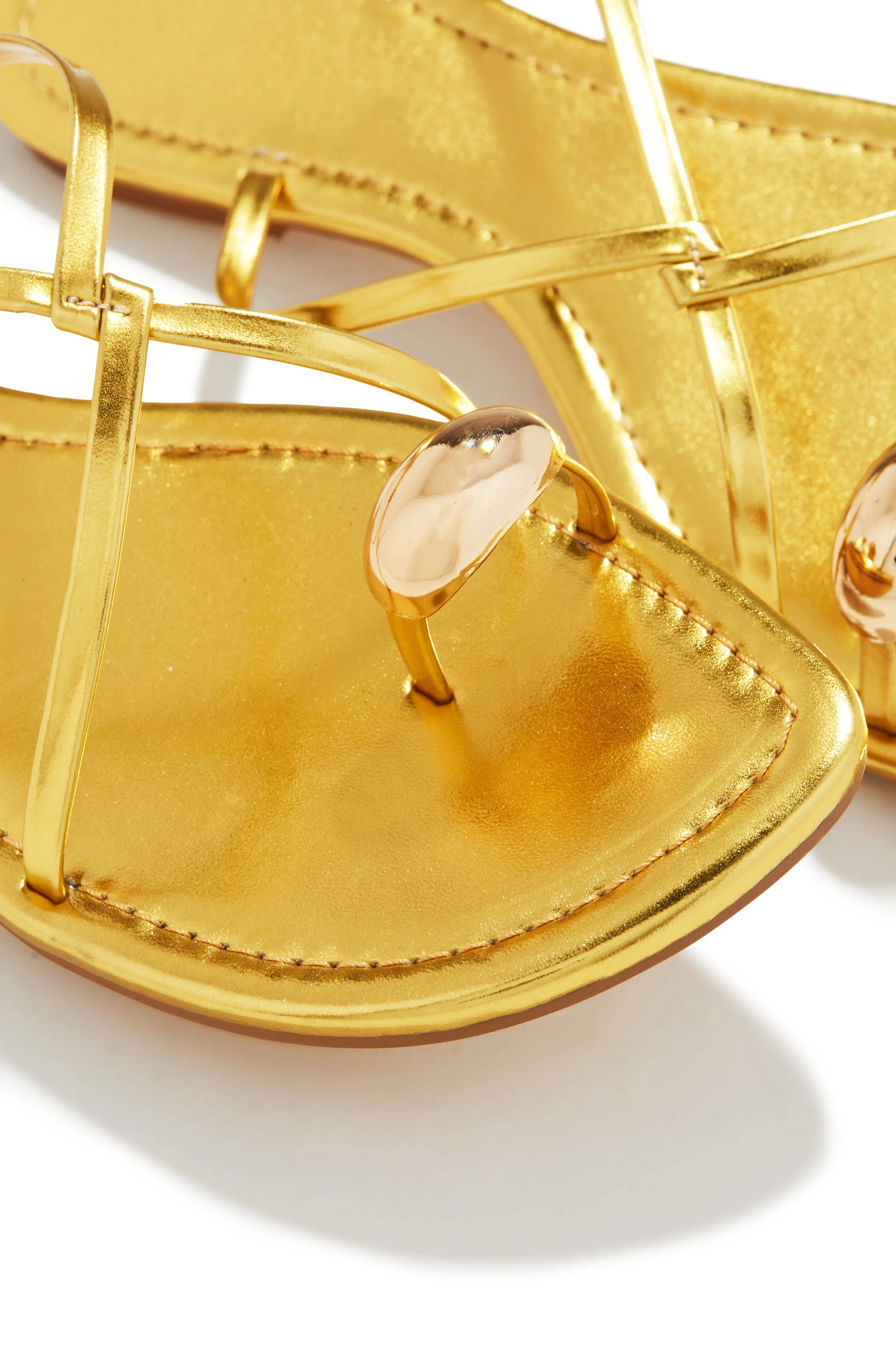 Kahlia Slip On Sandals - Gold sold by Miss Lola product image thumbnail 3