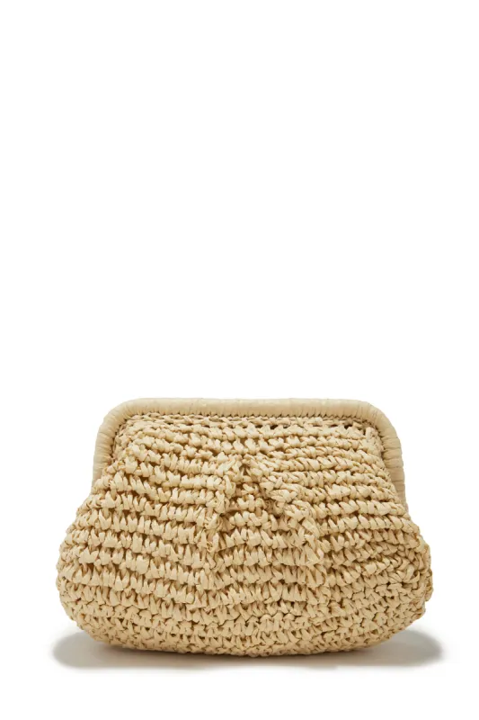 Sea You Soon Woven Straw Crossbody Handbag - Ivory sold by Miss Lola